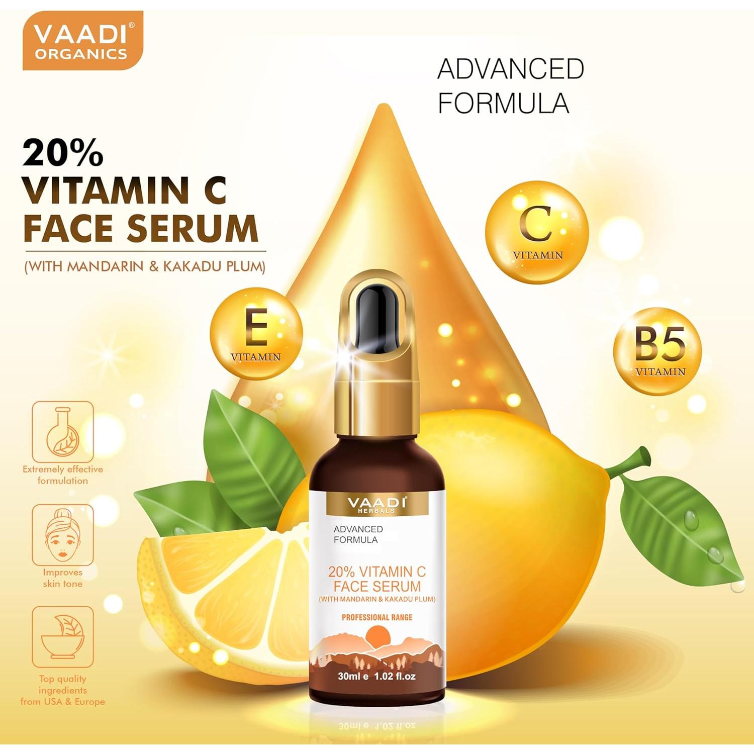 Suero Facial Vitamina C 20% Vaadi Herbals 30 ml