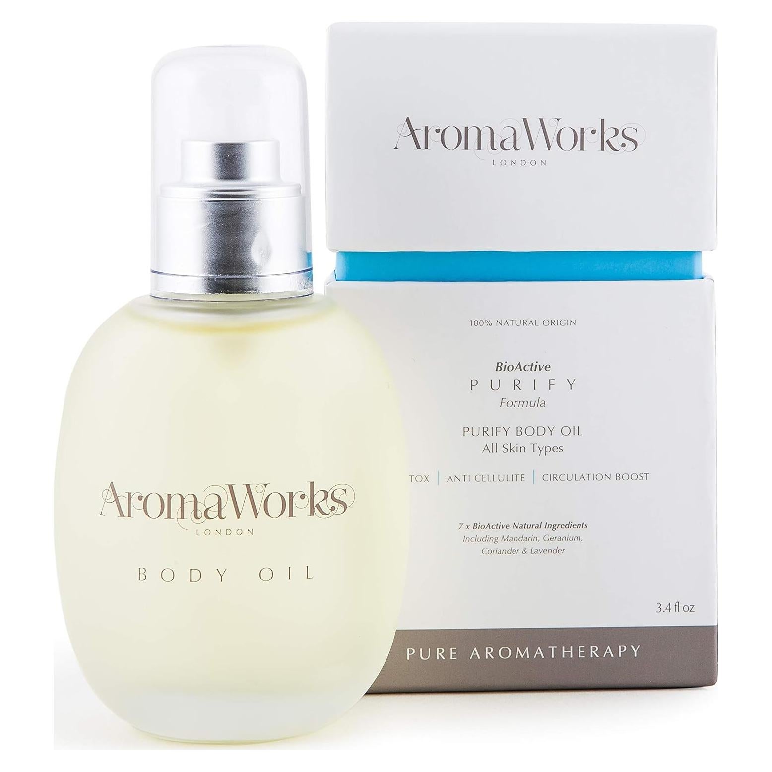 Aceite Corporal Purify Aromaworks 100 ml - Mandarina y Geranio