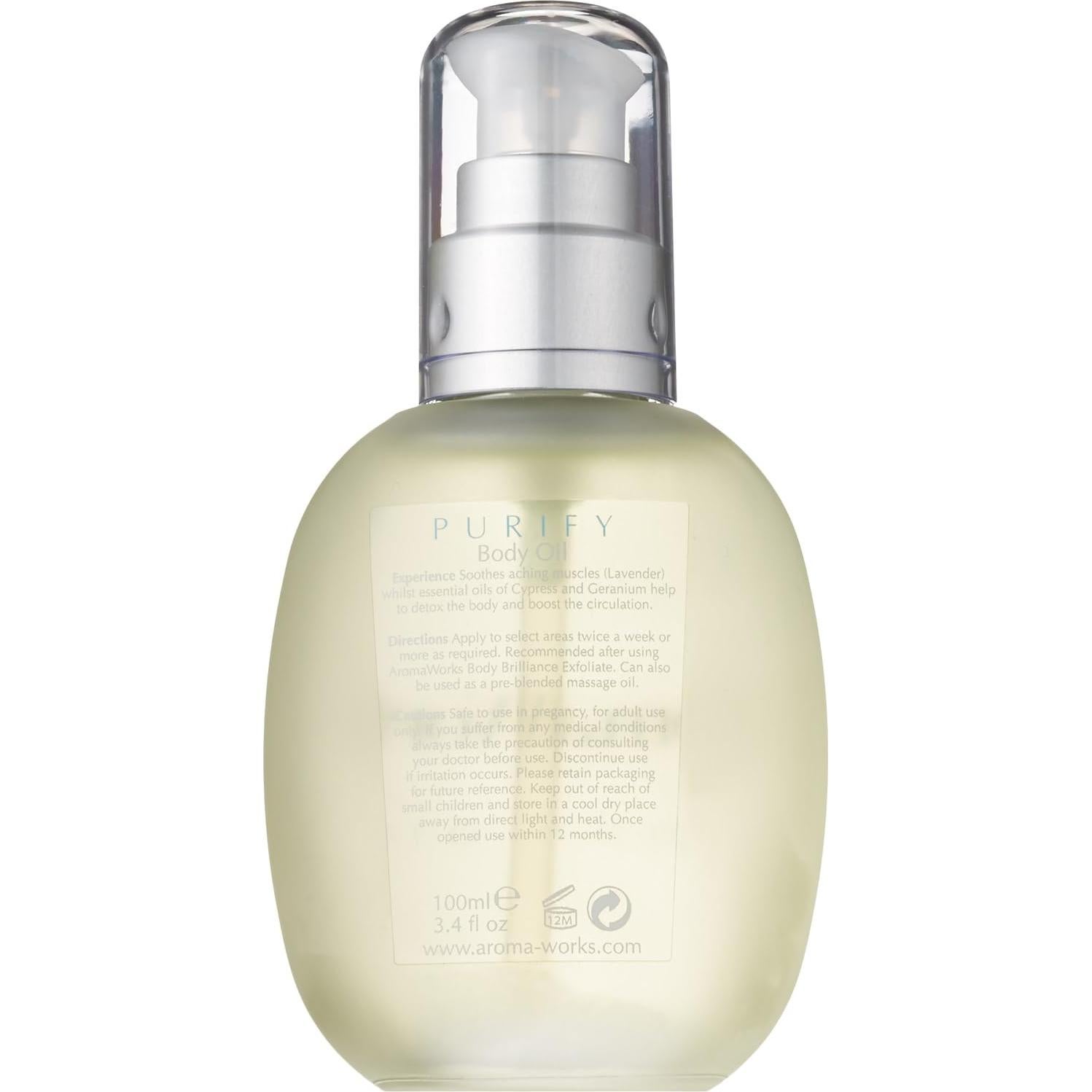 Aceite Corporal Purify Aromaworks 100 ml - Mandarina y Geranio