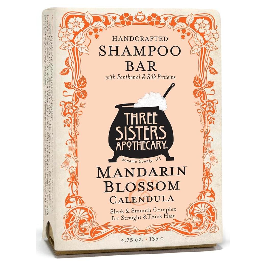 Barra de Champú Sólida Three Sisters 134g Mandarina y Caléndula