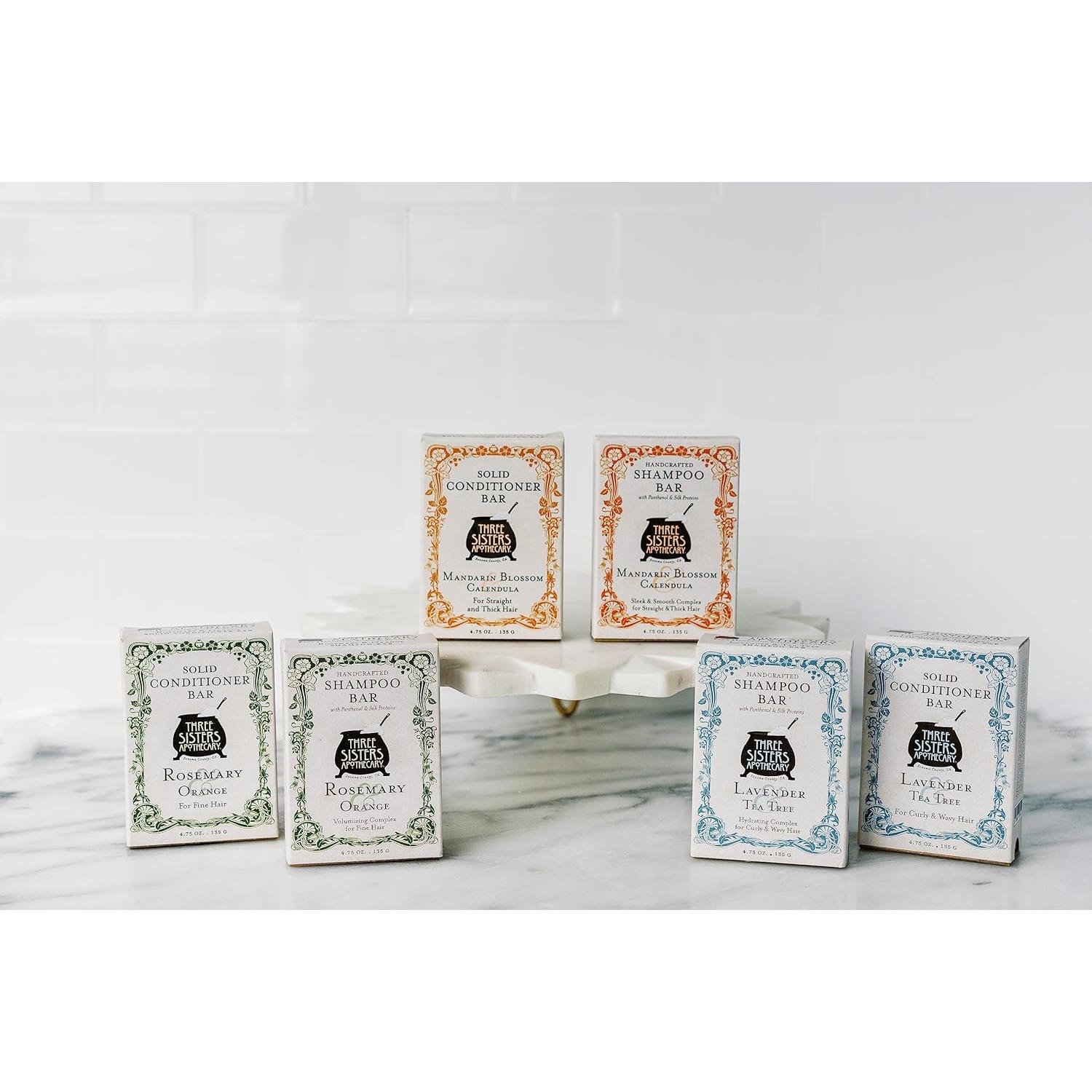 Barra de Champú Sólida Three Sisters 134g Mandarina y Caléndula