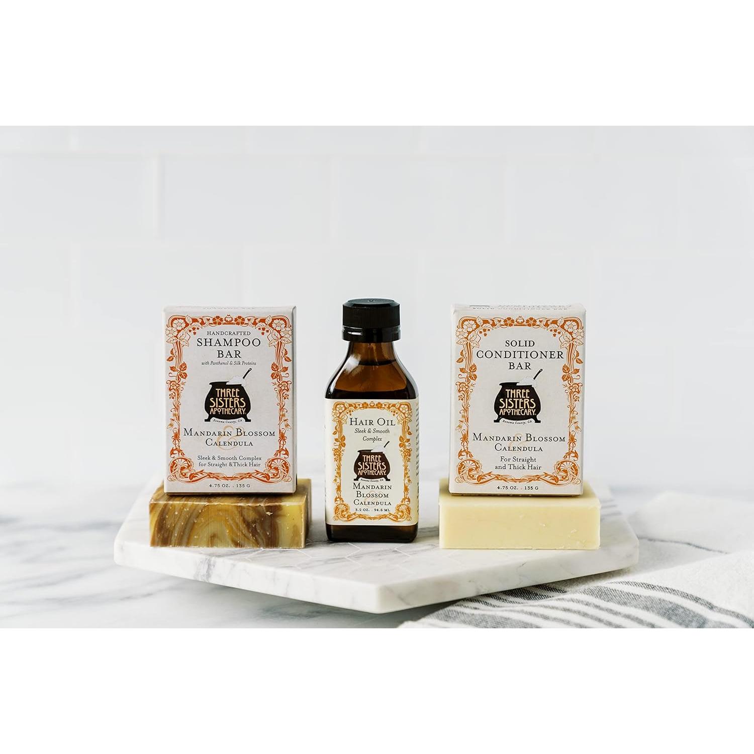 Acondicionador Sólido Apoteca Tres Hermanas 134 g - Flor de Mandarina y Caléndula