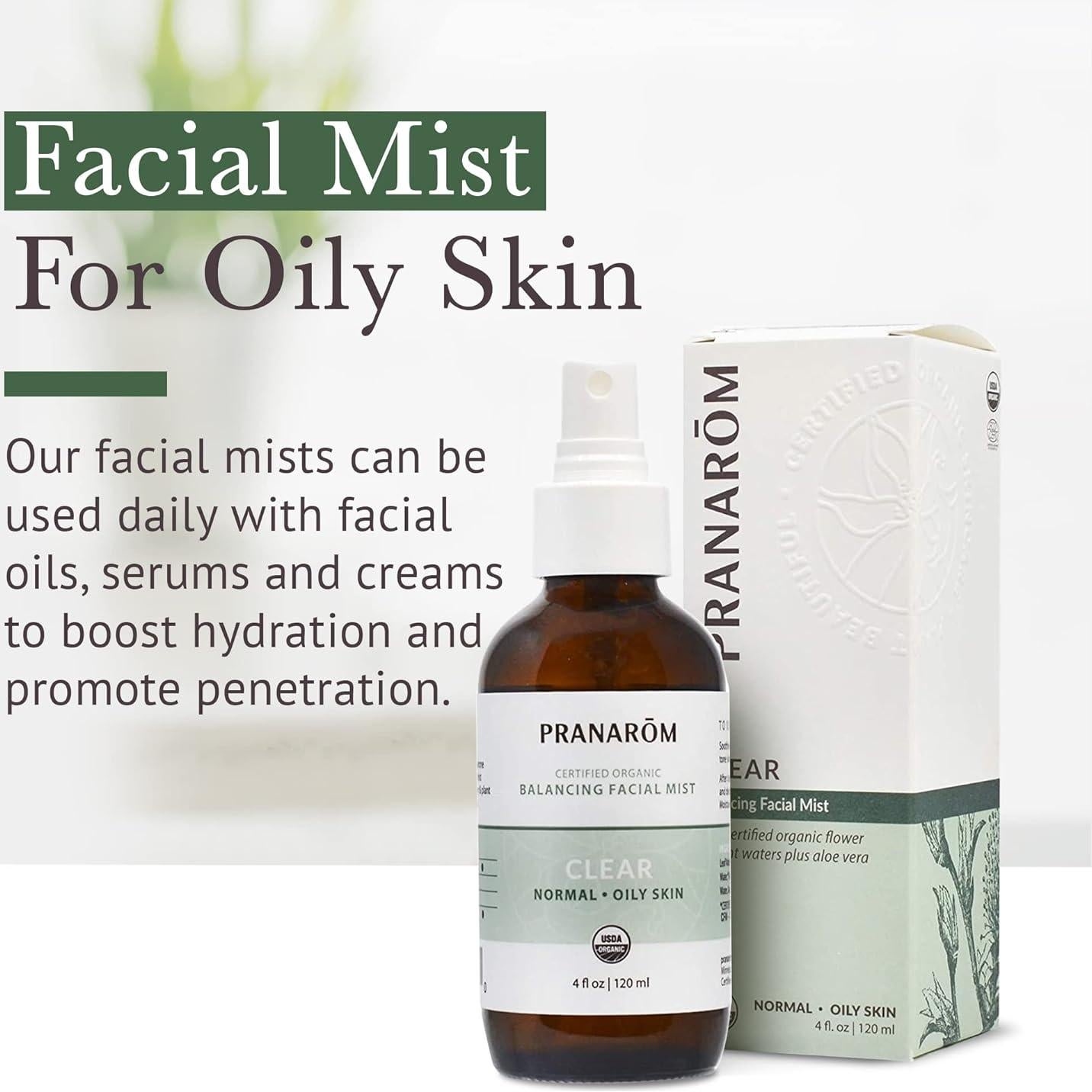 Bruma Facial Hidratante Pranarom 120ml - Piel Grasa