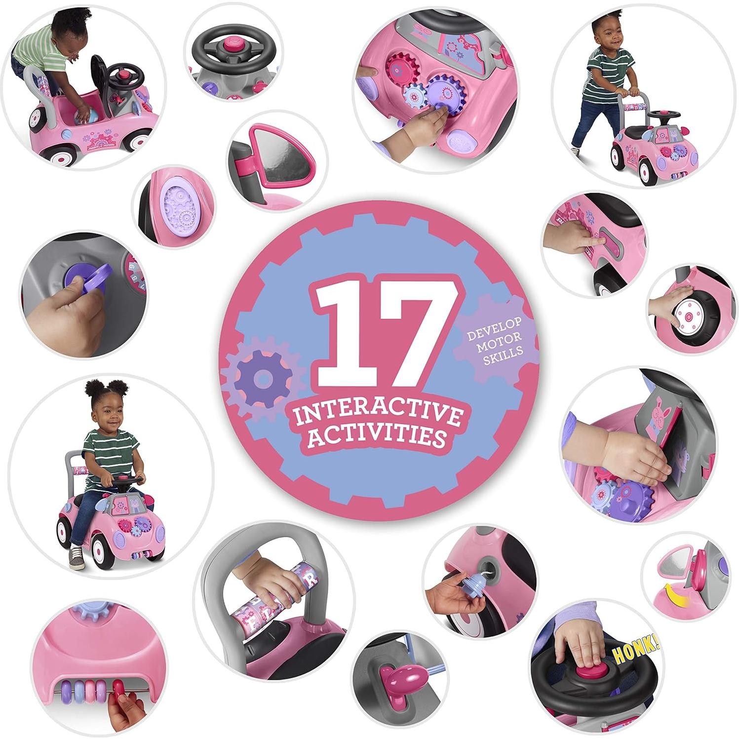 Carro de Creatividad Radio Flyer Rosa 17 Actividades 1-3 Años