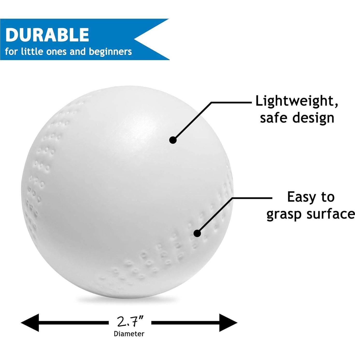 Pelotas de T-Ball Botabee 6 unidades para niños 6,86 cm