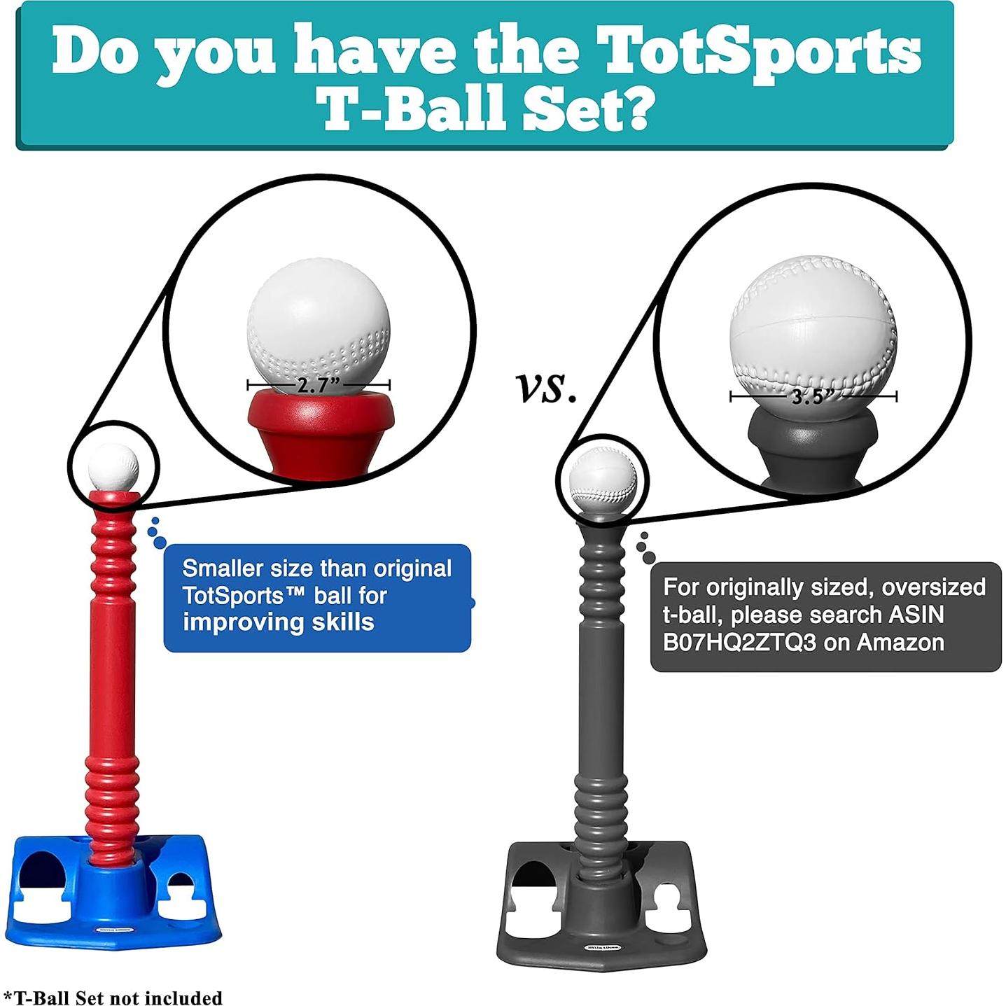 Pelotas de T-Ball Botabee 6 unidades para niños 6,86 cm
