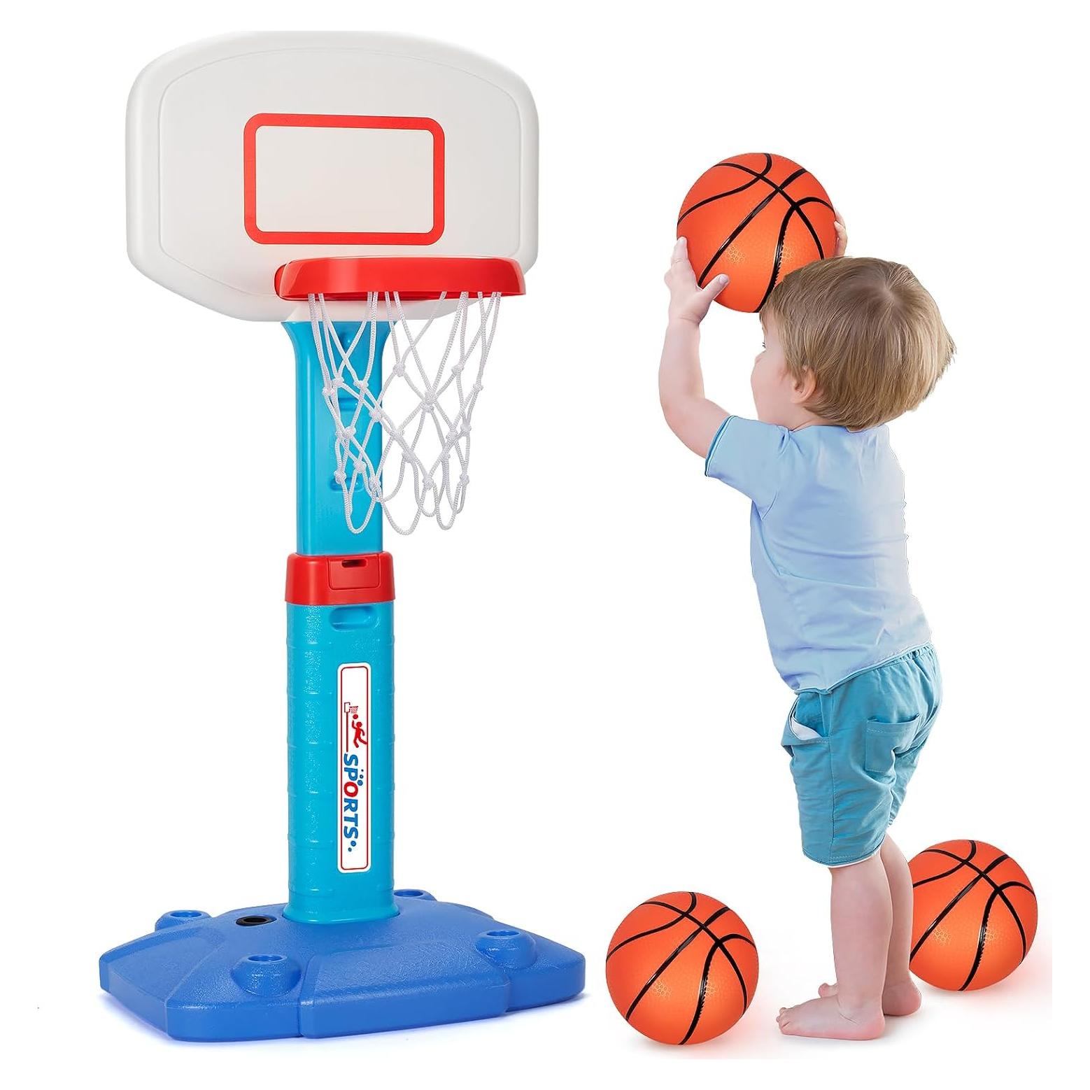 Aro de Baloncesto Mini LACCHOUFEE Ajustable para Niños - Azul