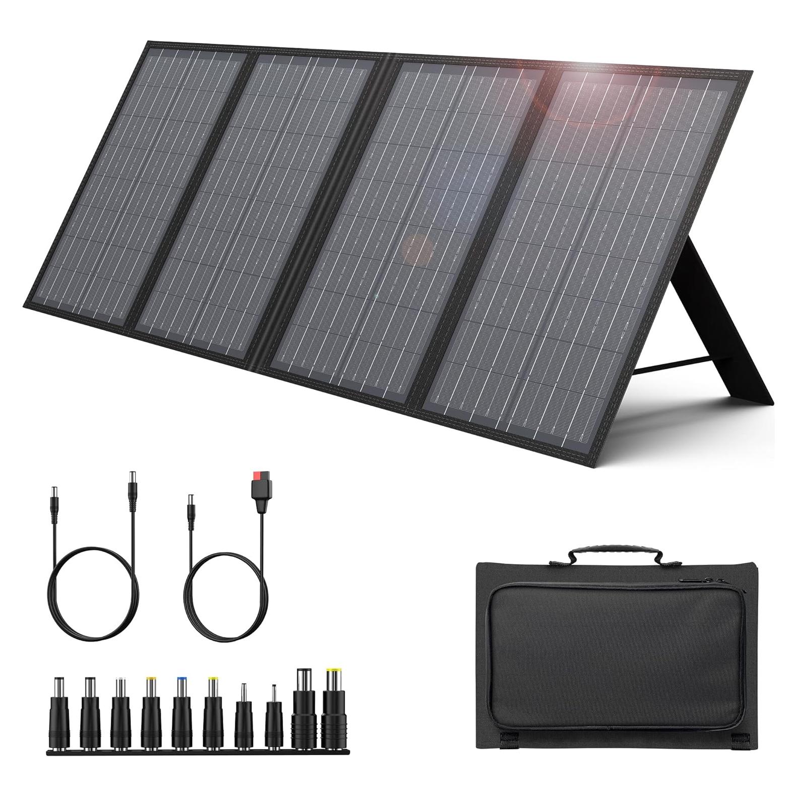 Cargador Solar Plegable EnginStar 60W DC 18V para Generadores