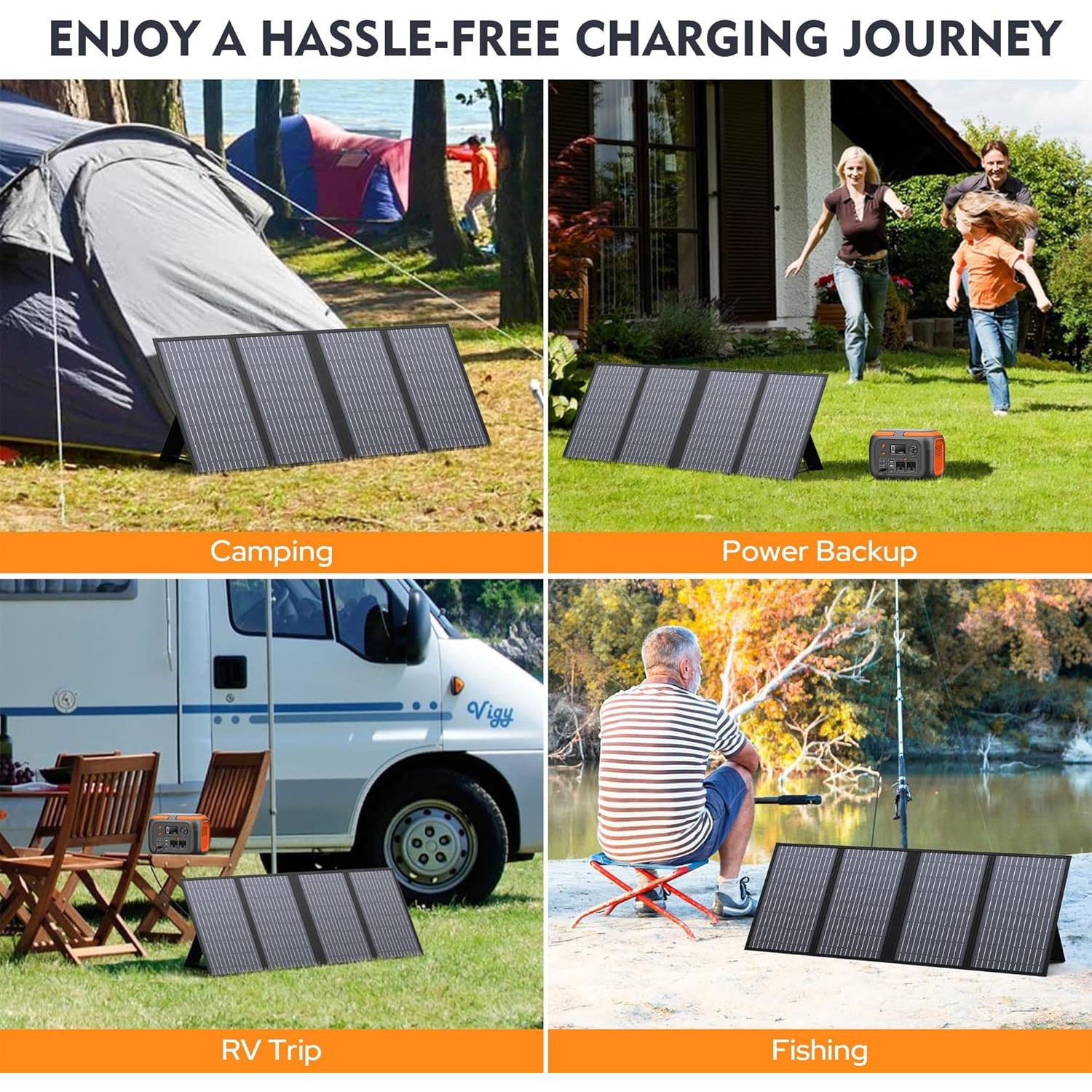 Cargador Solar Plegable EnginStar 60W DC 18V para Generadores