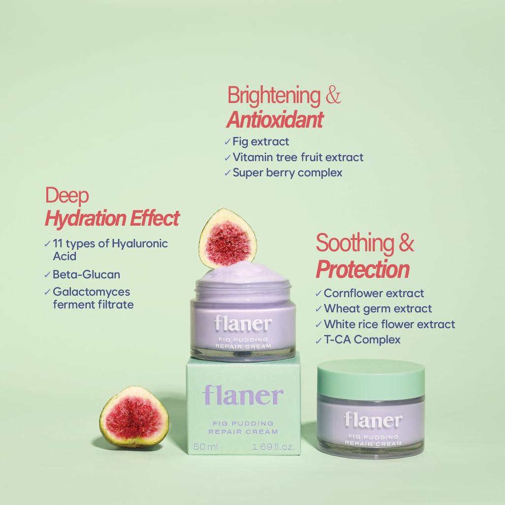 Crema Hidratante Flaner 50ml con 11x Ácido Hialurónico y Ceramidas