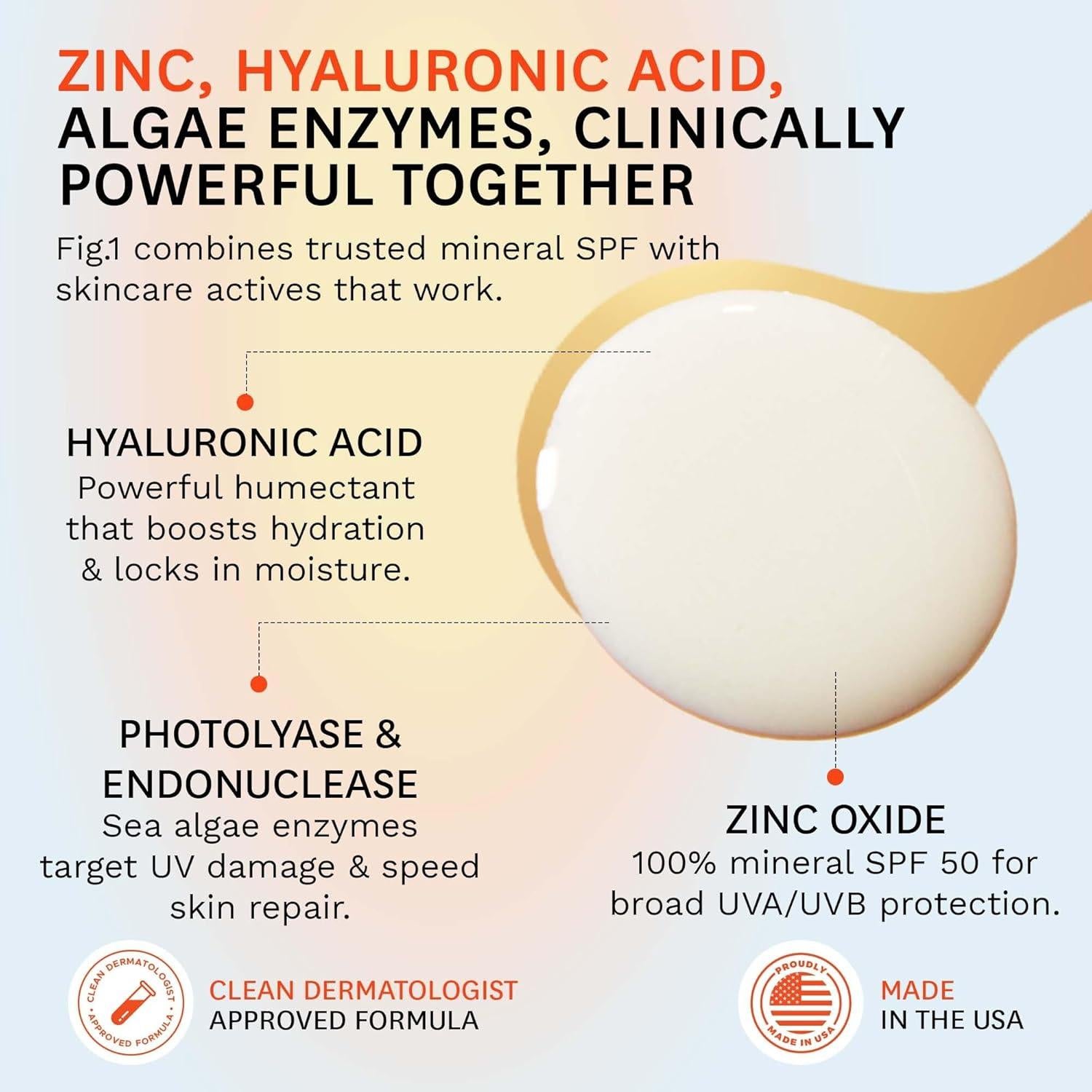 Protector Solar Facial Fig.1 SPF 50 - Óxido de Zinc Hidratante 48g