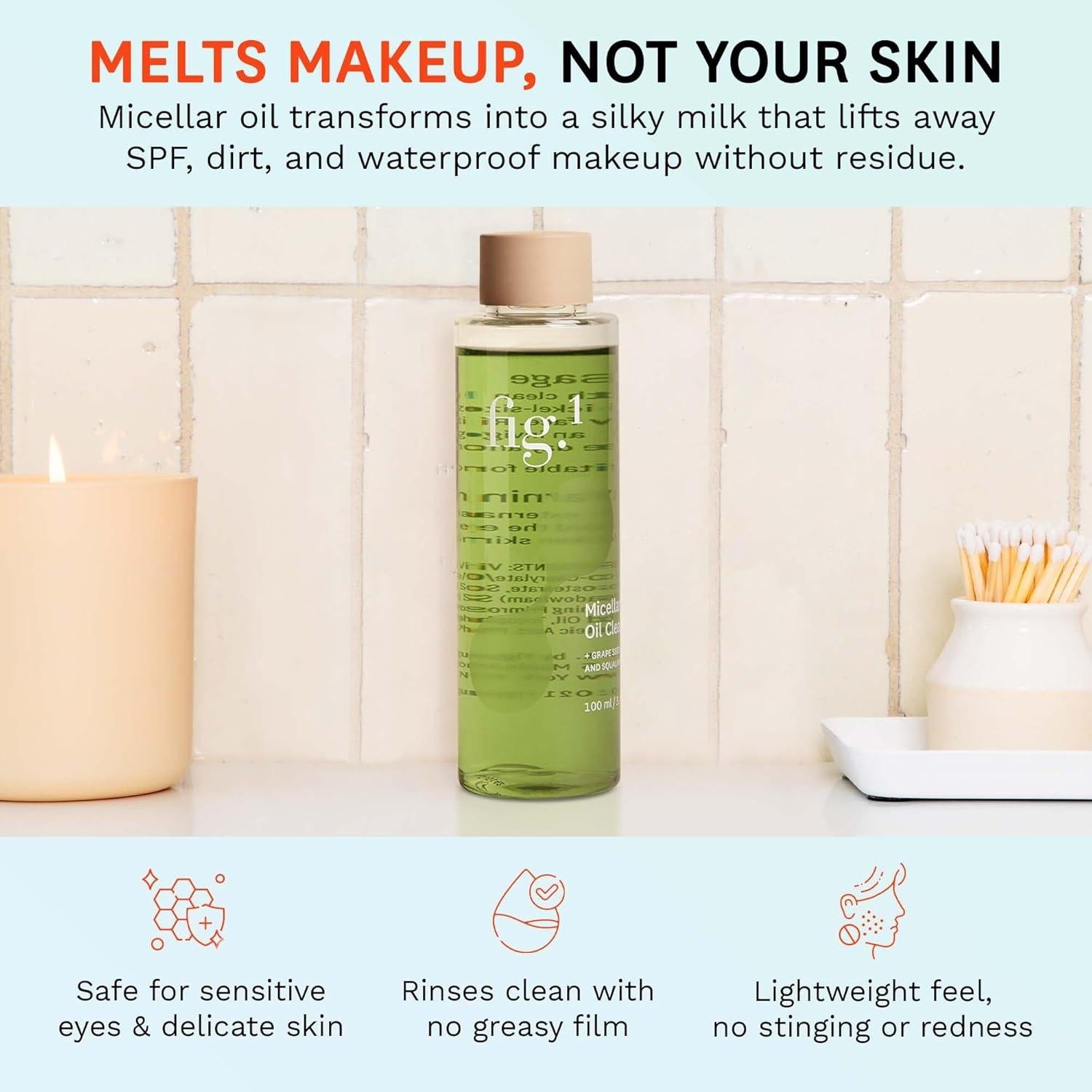 Limpiador Hidratante de Aceite Fig.1 Recarga 100 ml - Desmaquillante Micelar