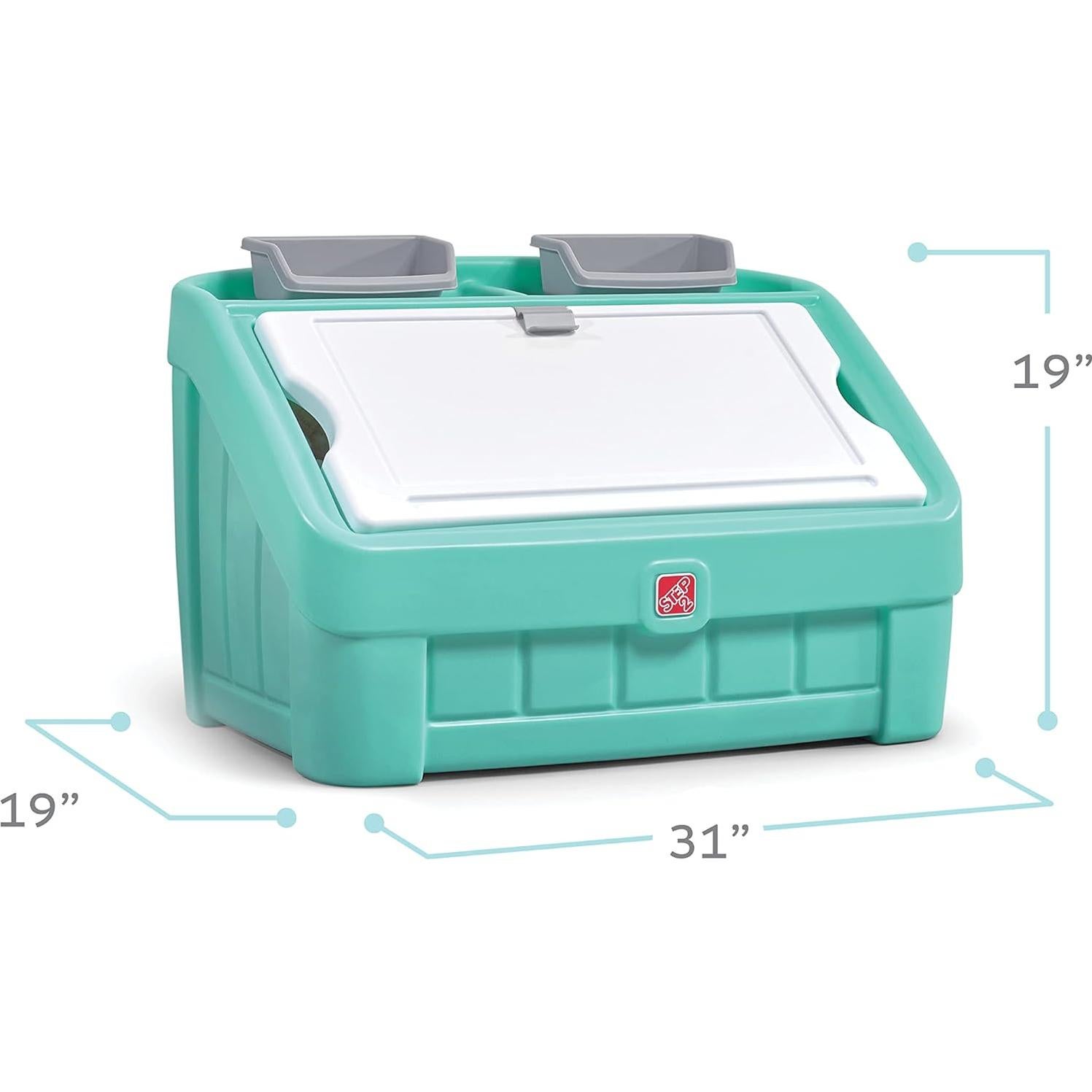 Step2 Caja de Juguetes 2 en 1 y Caballete Menta