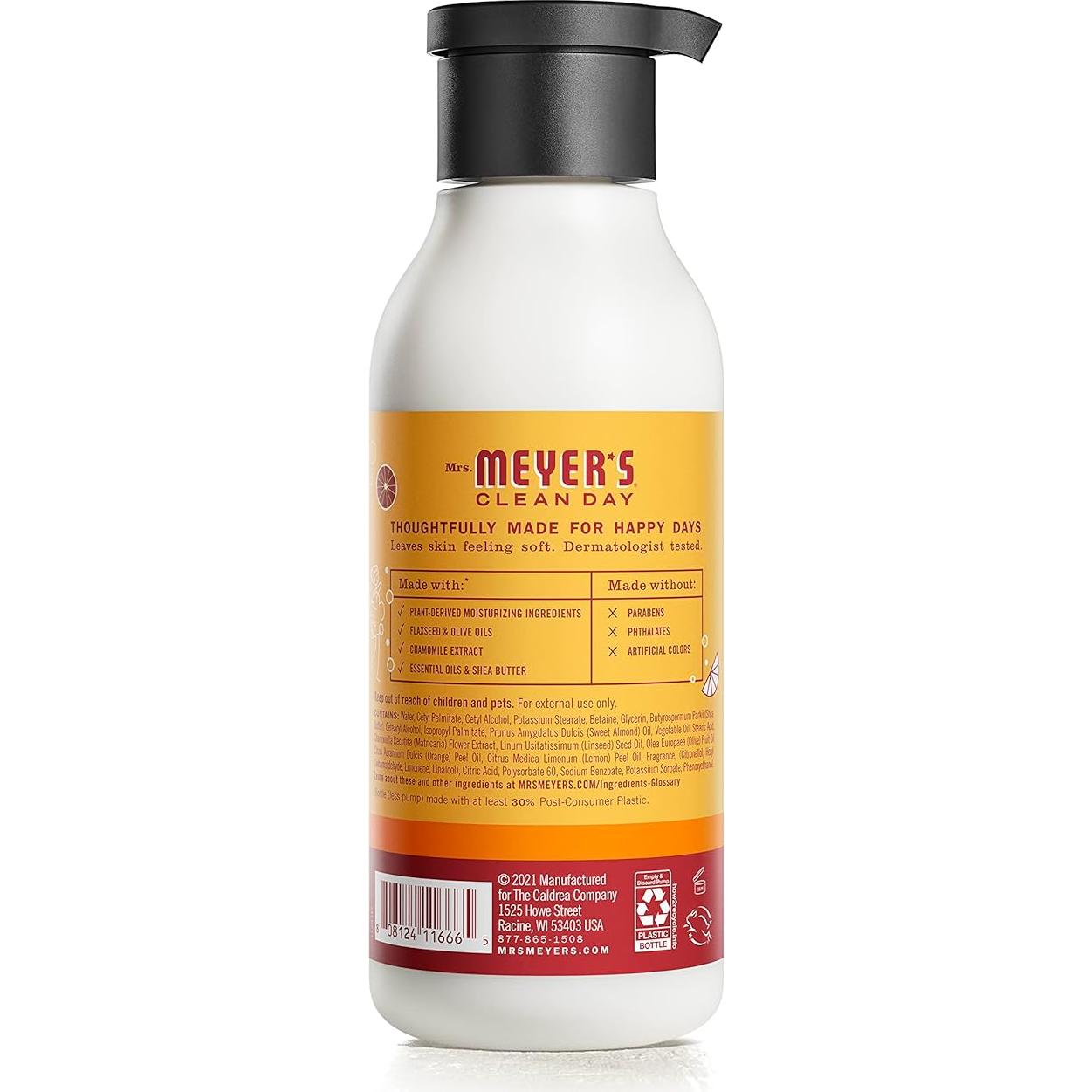 Loción Corporal Mrs. Meyer's Clean Day 473 ml - Paquete de 3, Clementina