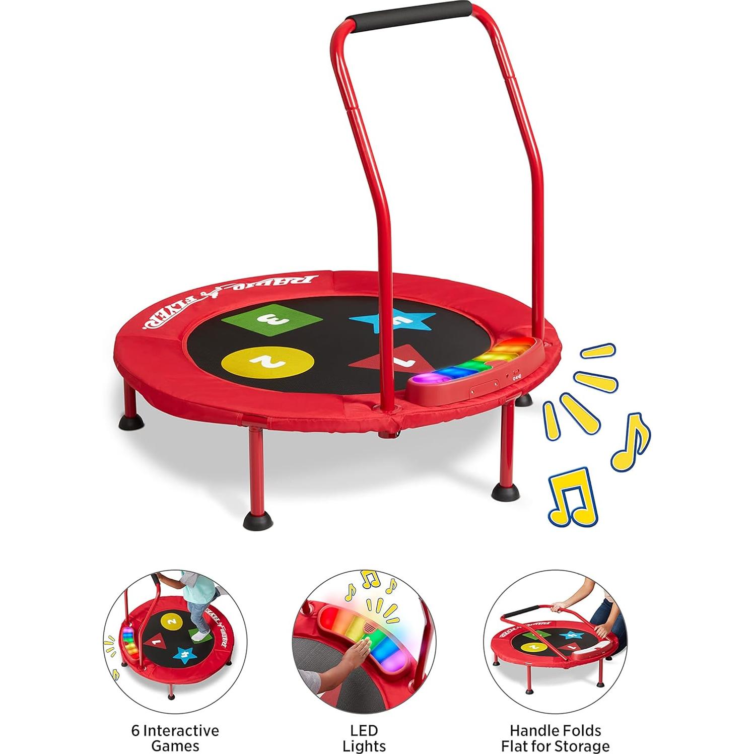 Trampolín Radio Flyer Game Time con Luces y Sonidos