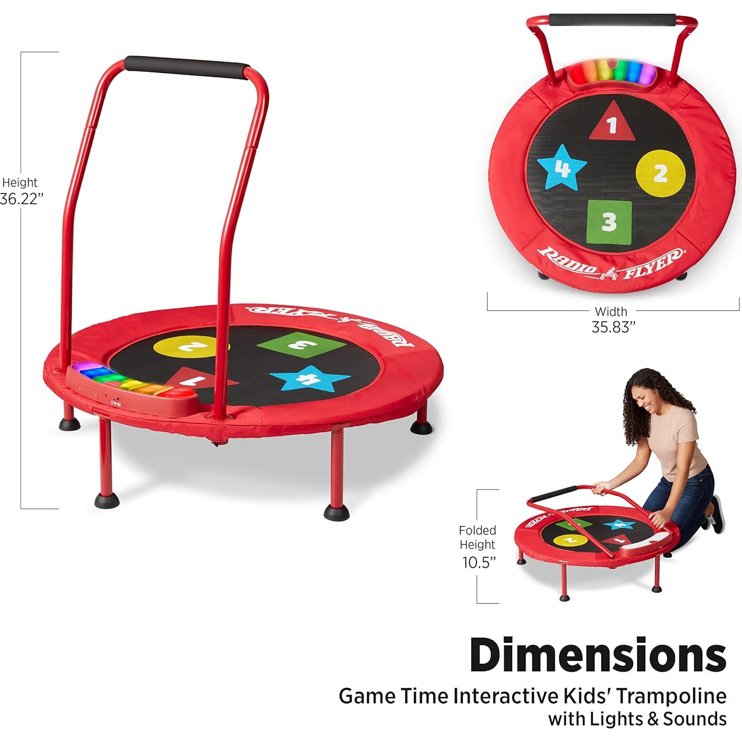 Trampolín Radio Flyer Game Time con Luces y Sonidos