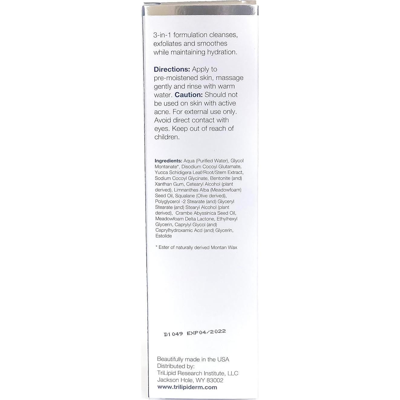 Limpiador Facial 3 en 1 Trilipiderm 85g - Exfoliante Hidratante