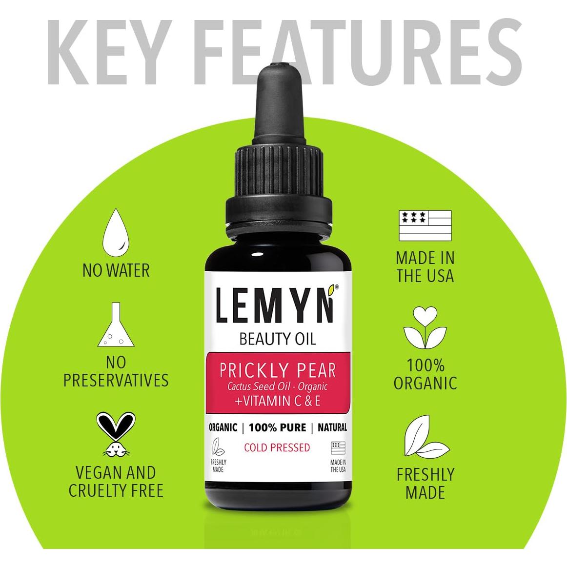 Aceite de Higo Chumbo Lemyn Organics 30 ml - Hidratación y Brillo