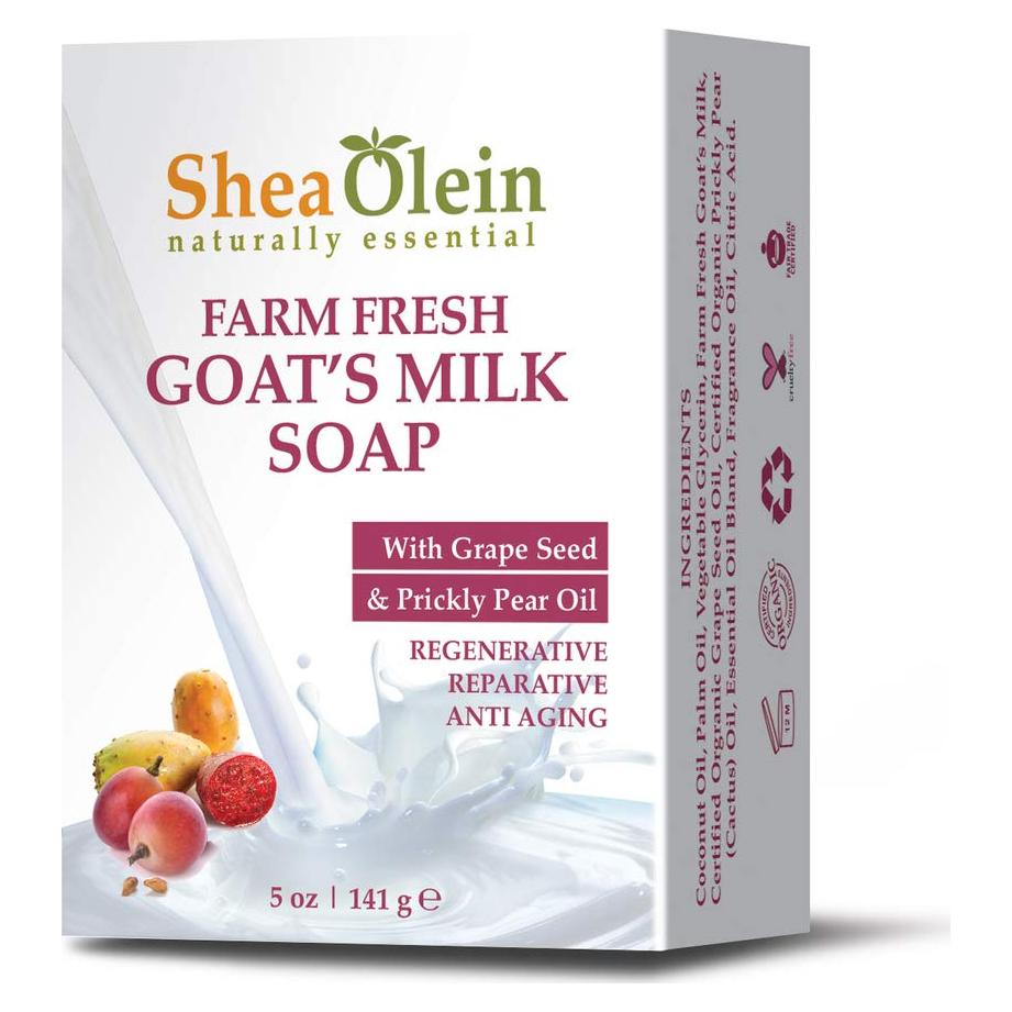 Jabón de Leche de Cabra Natural con Aceite de Semilla de Uva y Nopal 140g