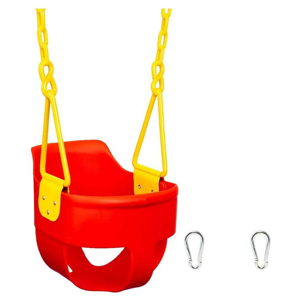 Columpio para Niños Squirrel Rojo con Respaldo Alto