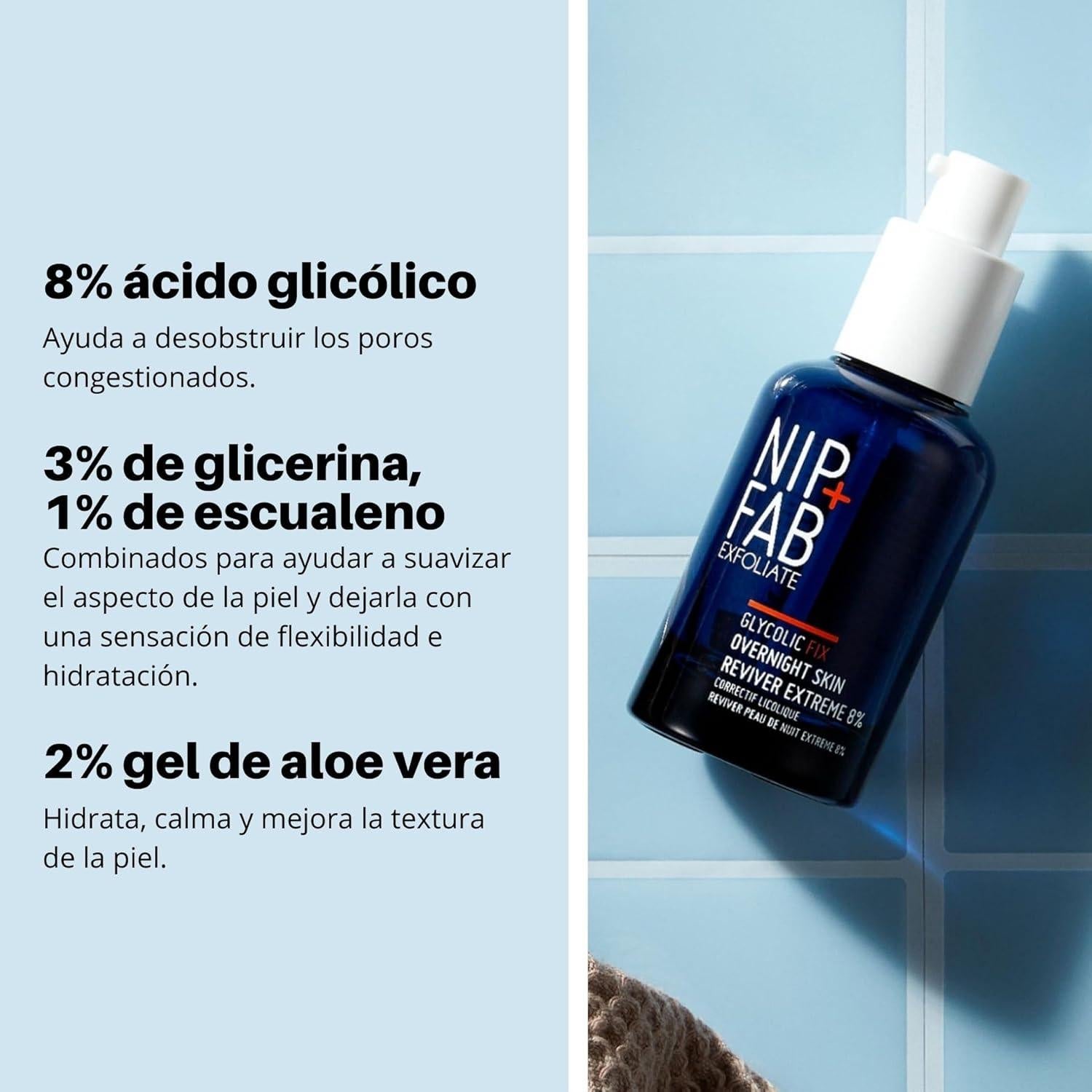 Exfoliante Facial Nip+Fab Glycolic Fix 8% 44.8 ml