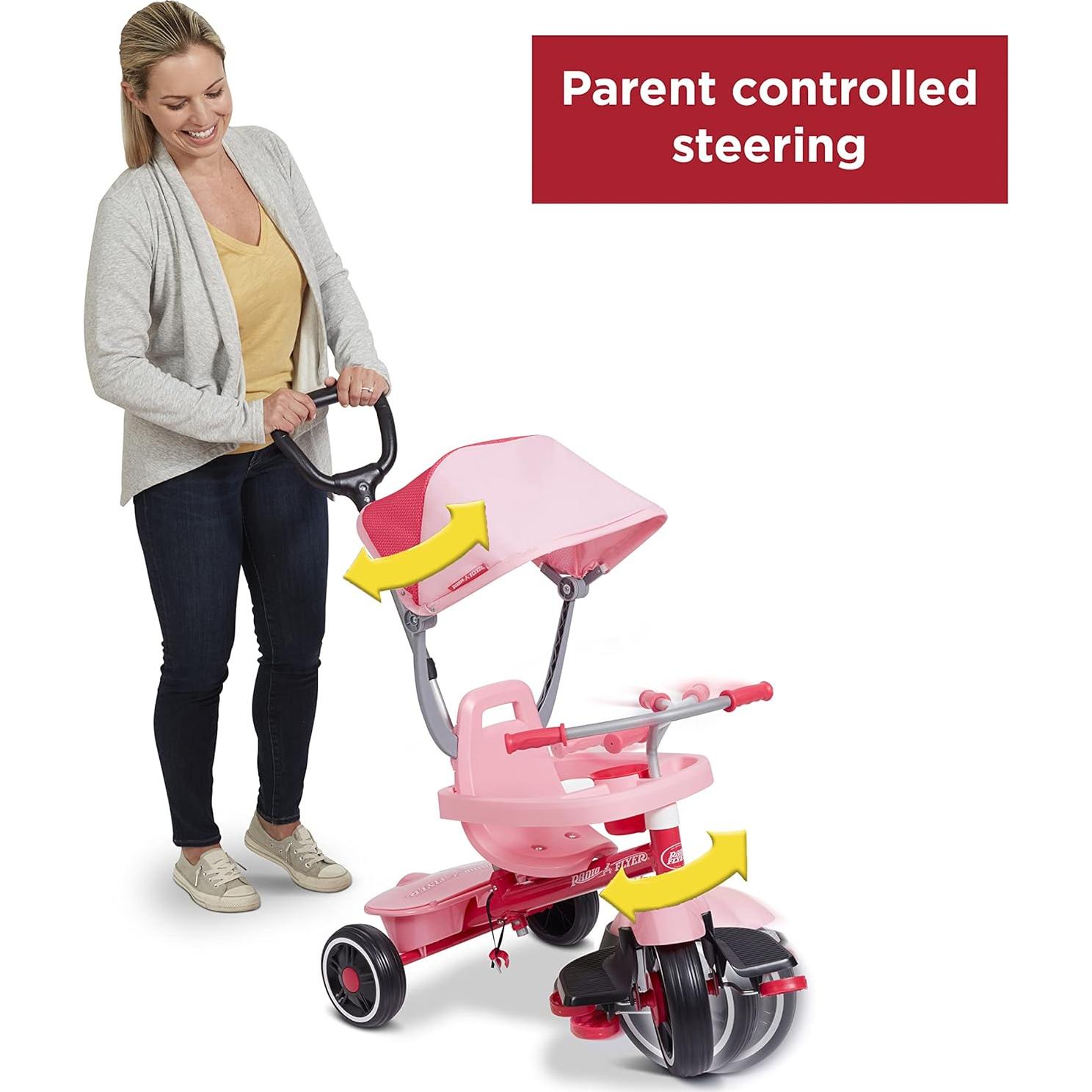 Triciclo Radio Flyer Paseo 'N Trike Rosa 4 en 1 para Niños