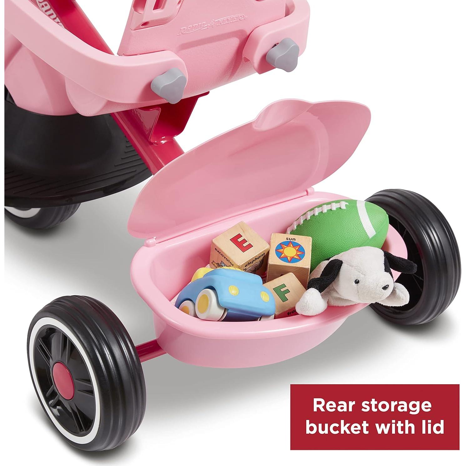 Triciclo Radio Flyer Paseo 'N Trike Rosa 4 en 1 para Niños