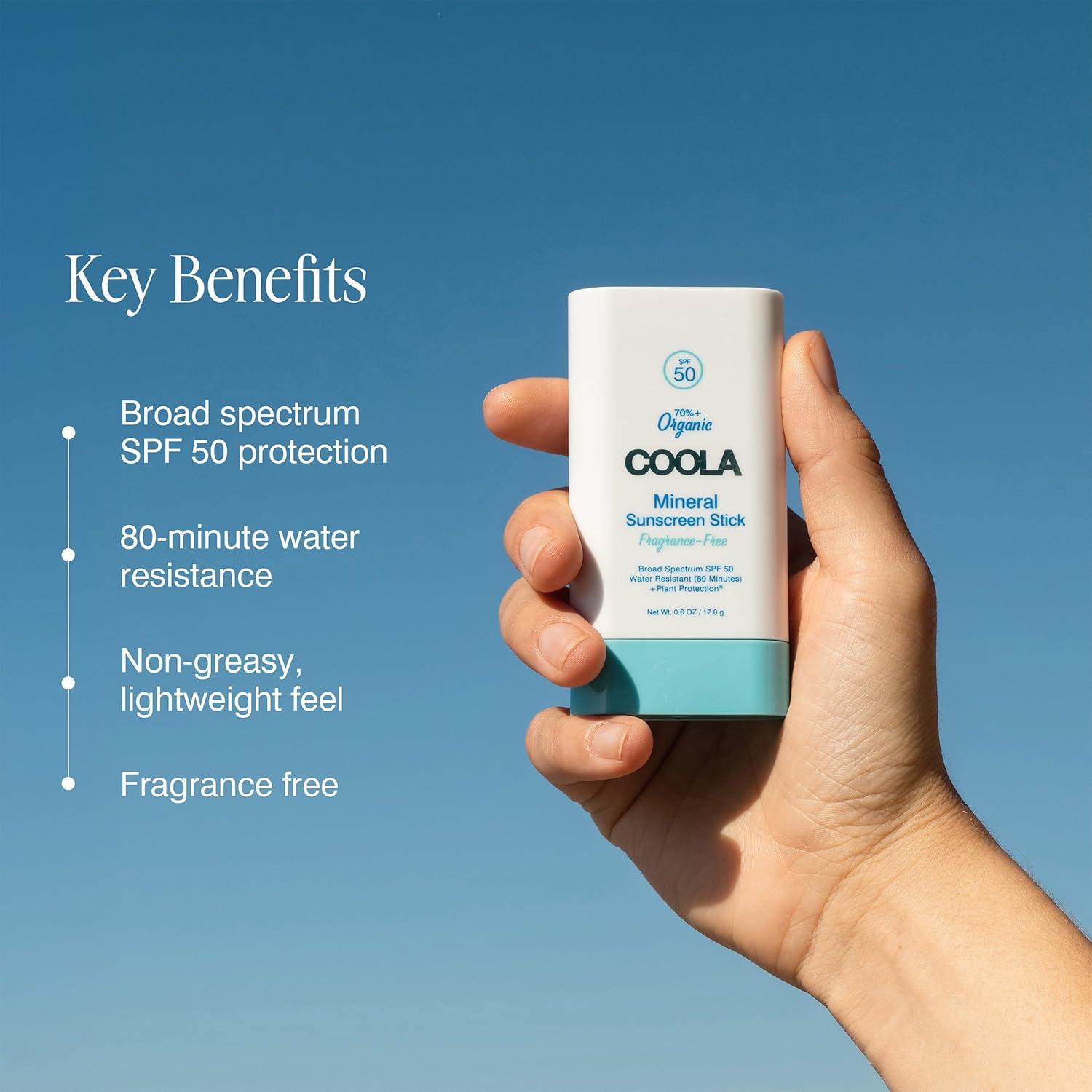 Protector Solar Mineral COOLA SPF 50 Barra 17g Vegano