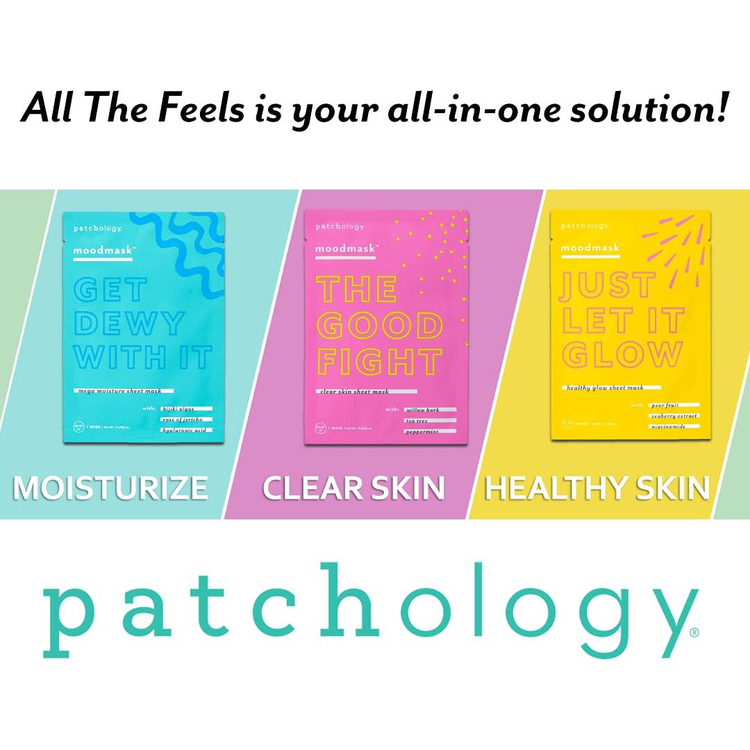 Mascarillas de Tela Patchology - Hidratantes y Revitalizantes - Juego de 3