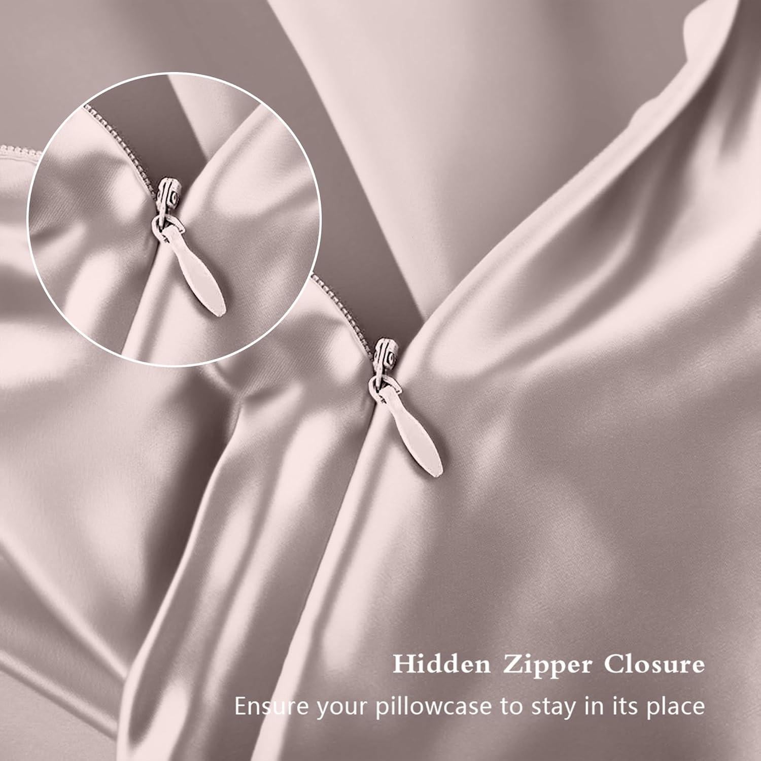 Funda de Almohada de Seda DKBslik Queen 76x51 cm Taupe