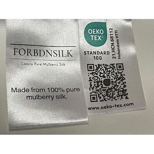 Funda de Almohada de Seda 100% Morera FORBDNSILK Rey Blanco