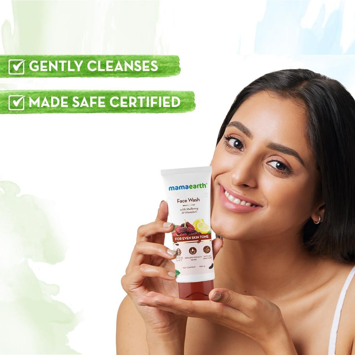 Lavado de Cara Mamaearth Vitamina C y Mora 100 ml