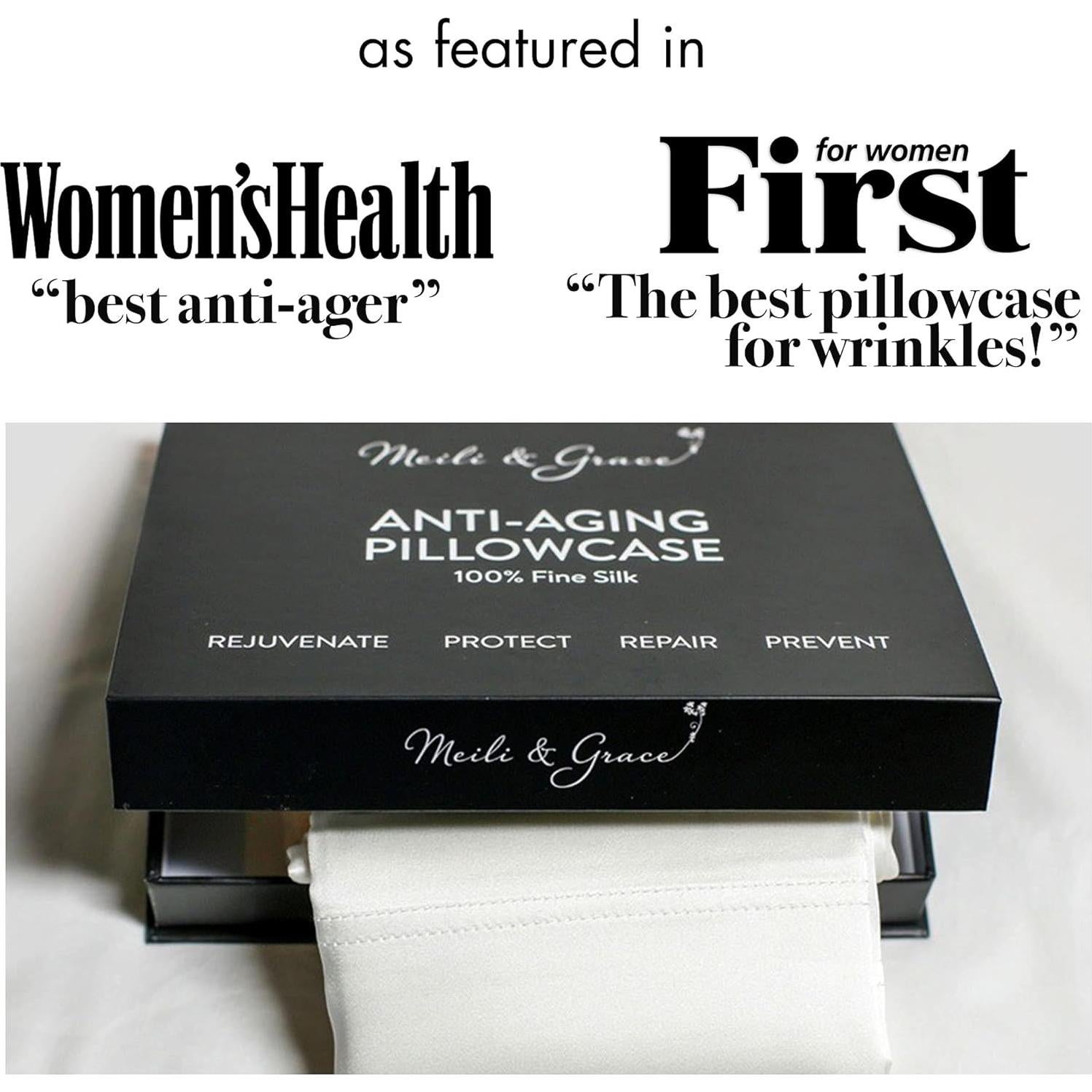 Funda de Almohada de Seda 100% Morera Meili y Grace King