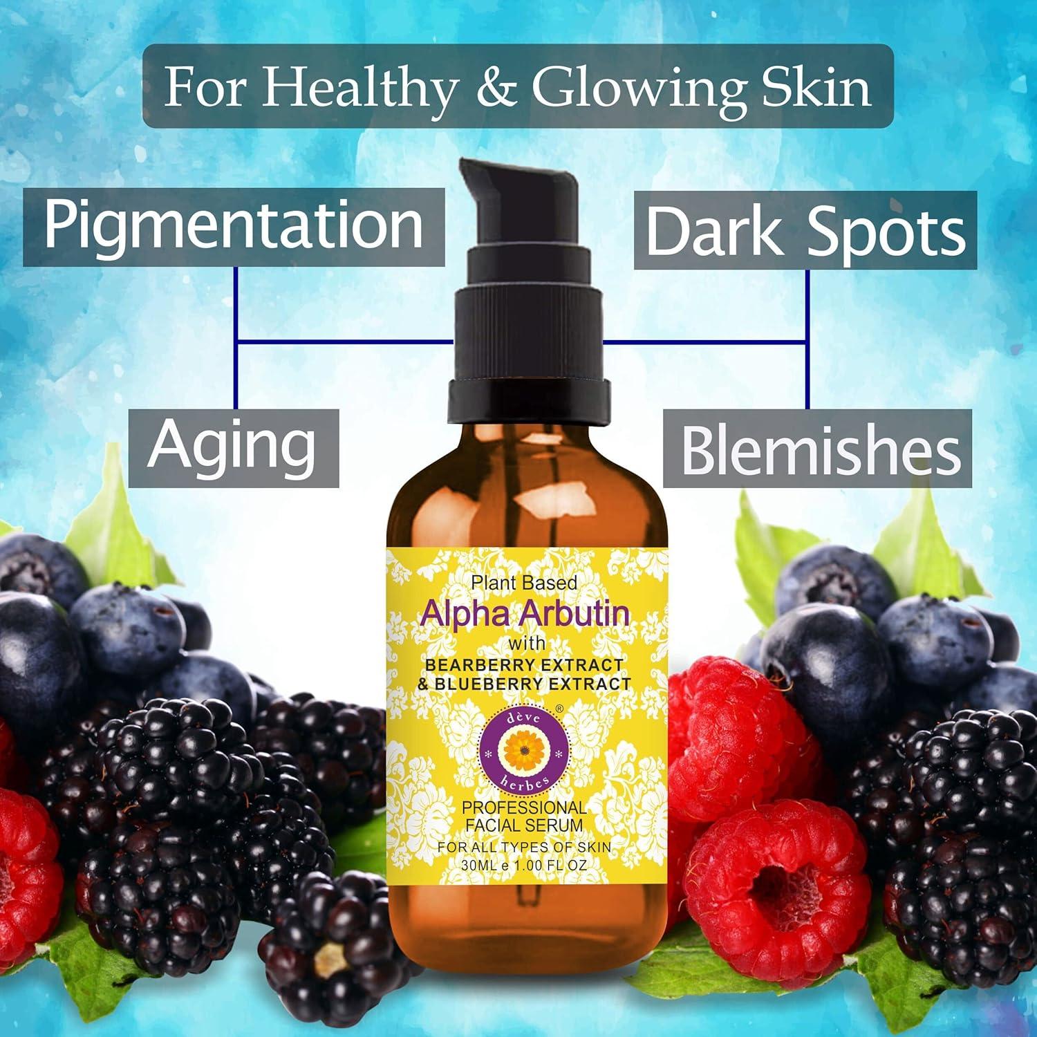 Suero Facial Alfa Arbutina Deve Herbes 30ml + Vitamina E 10ml