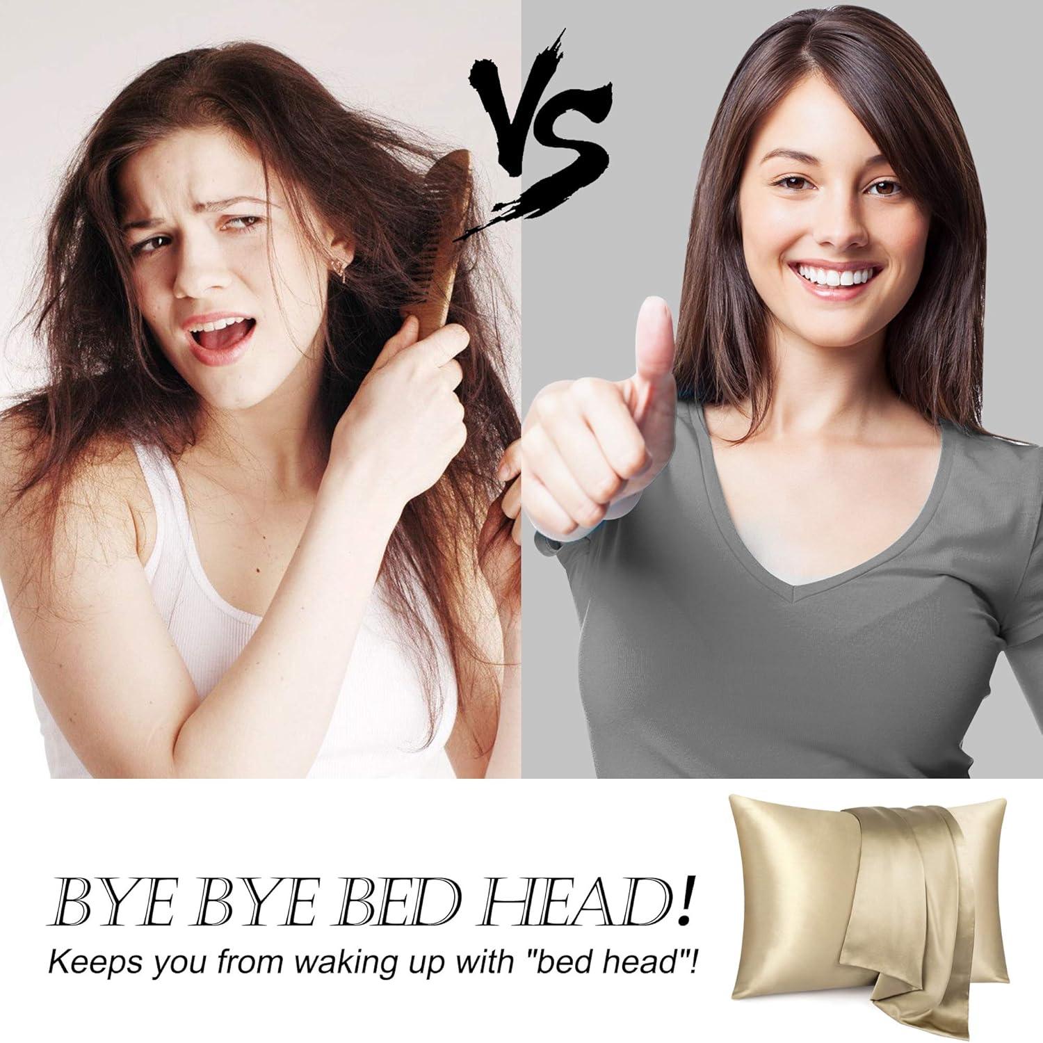 Funda de Almohada de Seda Morera HandSun Estándar 50x66cm Negro