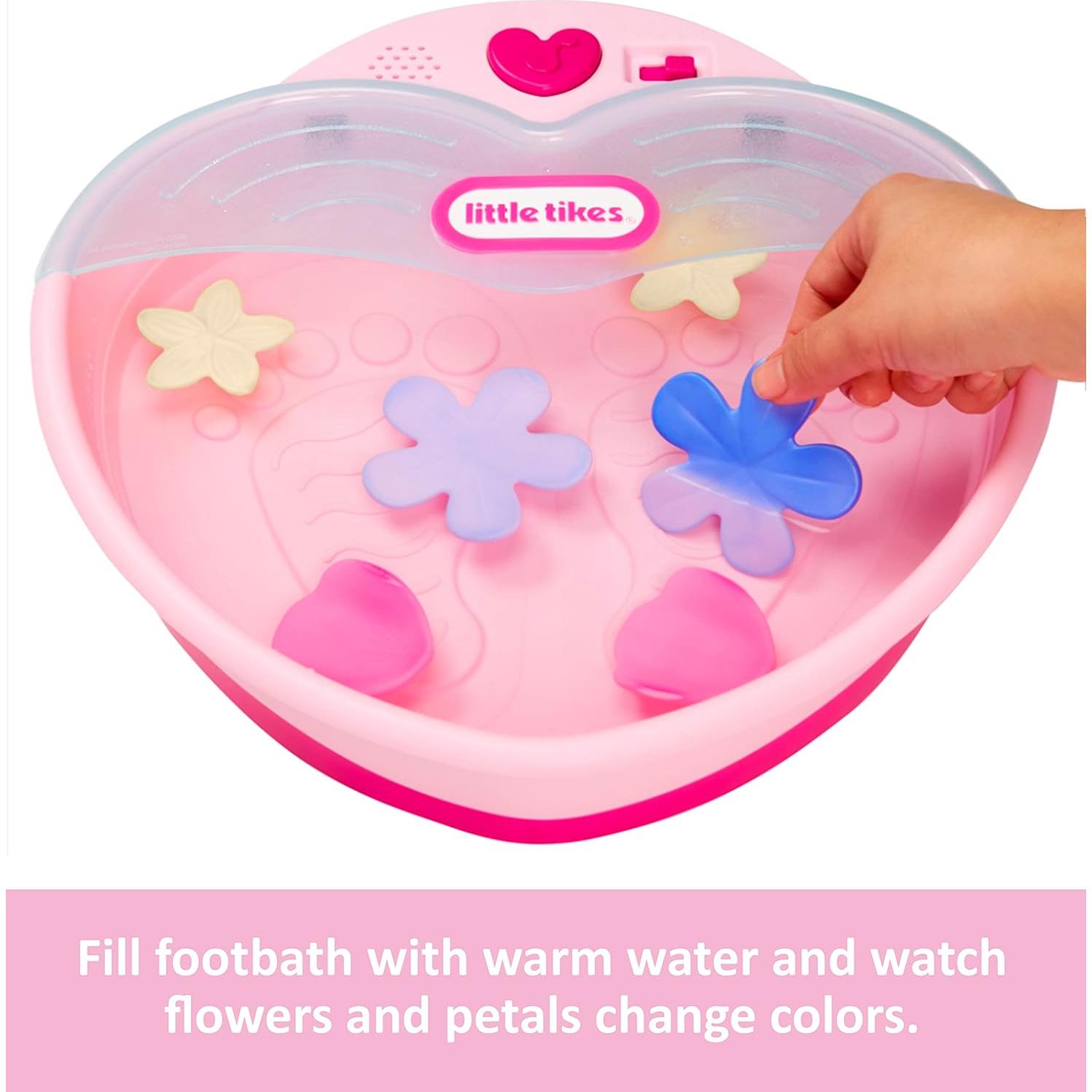 Little Tikes Play & Pamper Spa Set with 17 Accessories, Pretend Play Beauty Set, for Toddlers Kids Ages 2+ Years