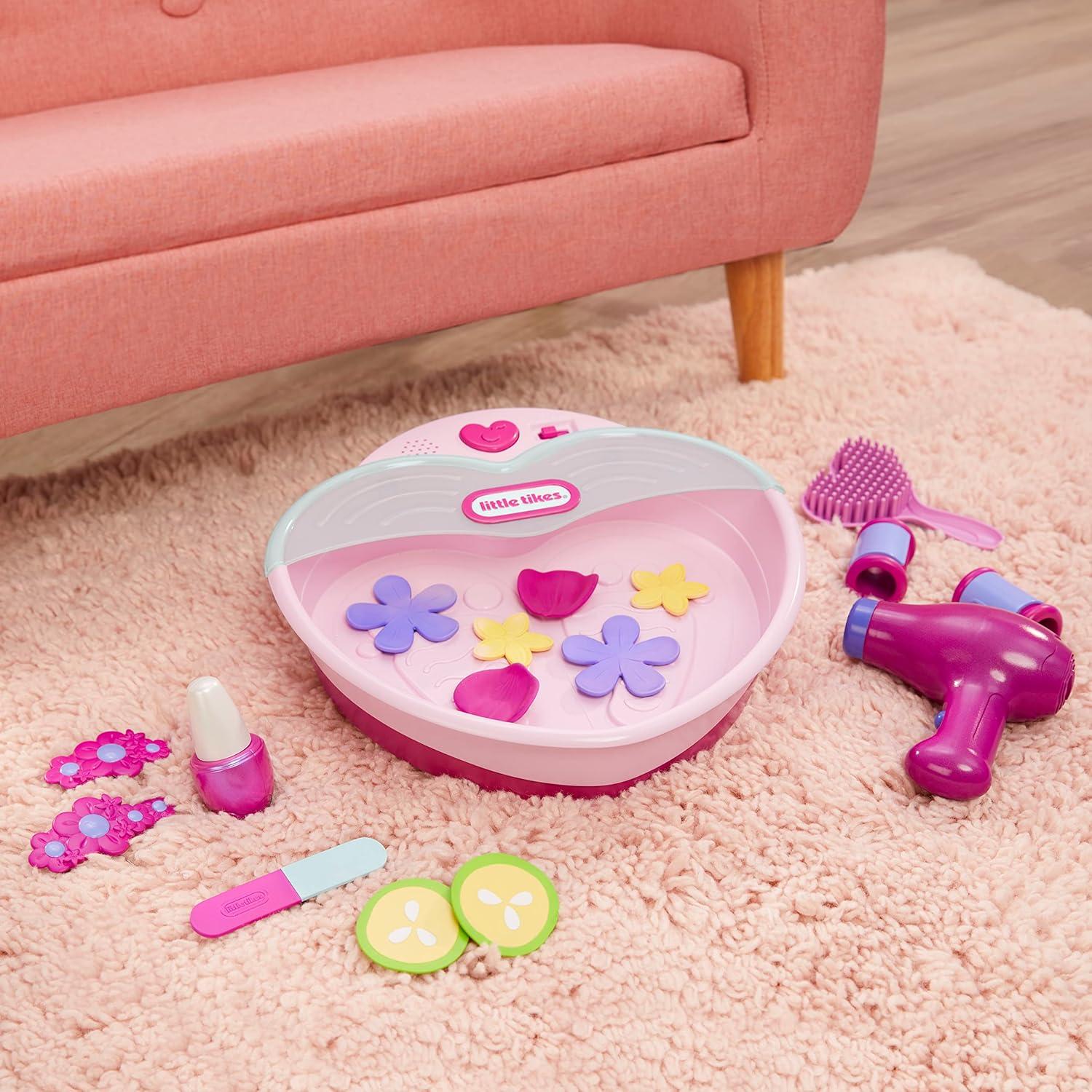 Little Tikes Play & Pamper Spa Set with 17 Accessories, Pretend Play Beauty Set, for Toddlers Kids Ages 2+ Years