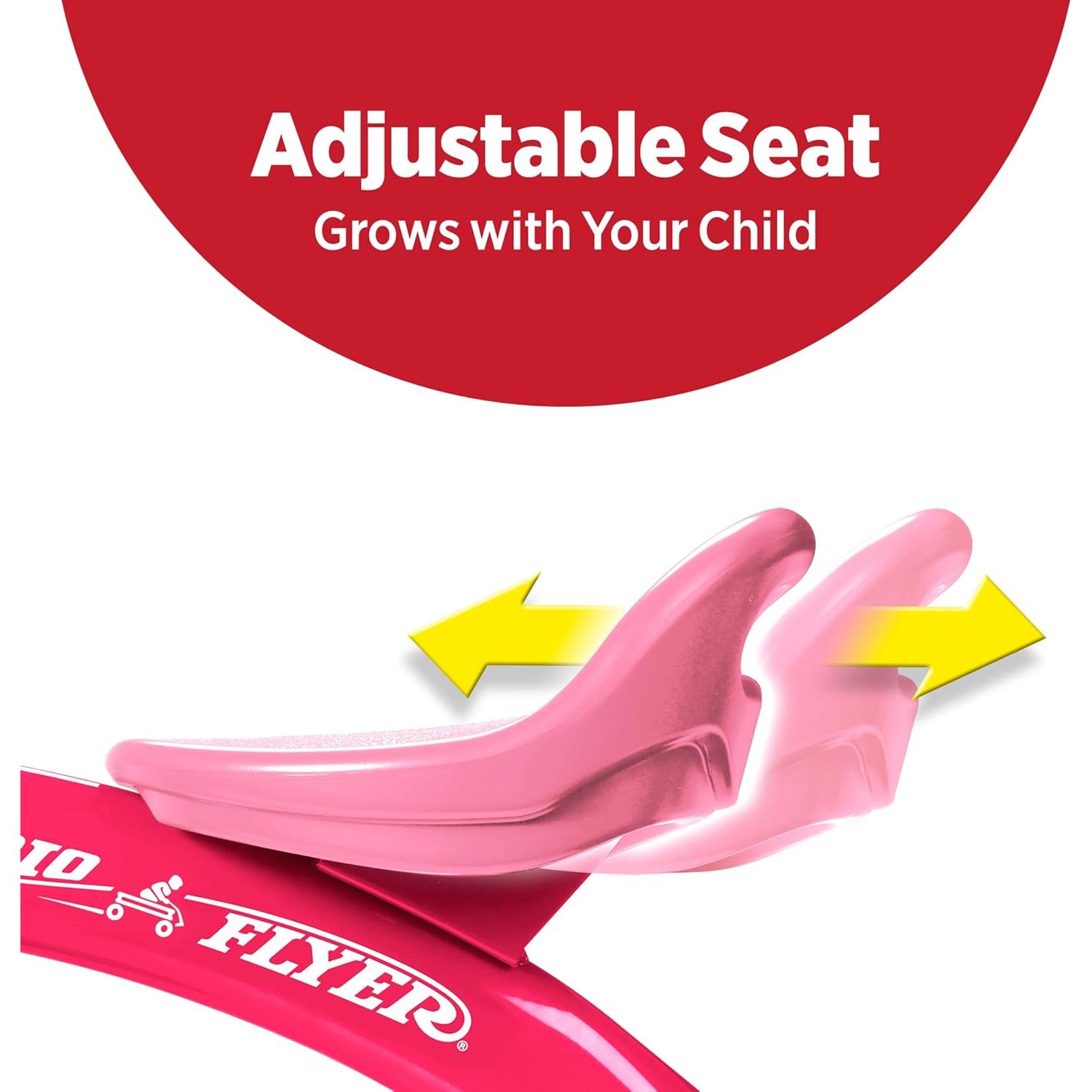 Radio Flyer Pink Rider Trike, Outdoor Tricycle for Toddlers Age 3-5 (Amazon Exclusive)