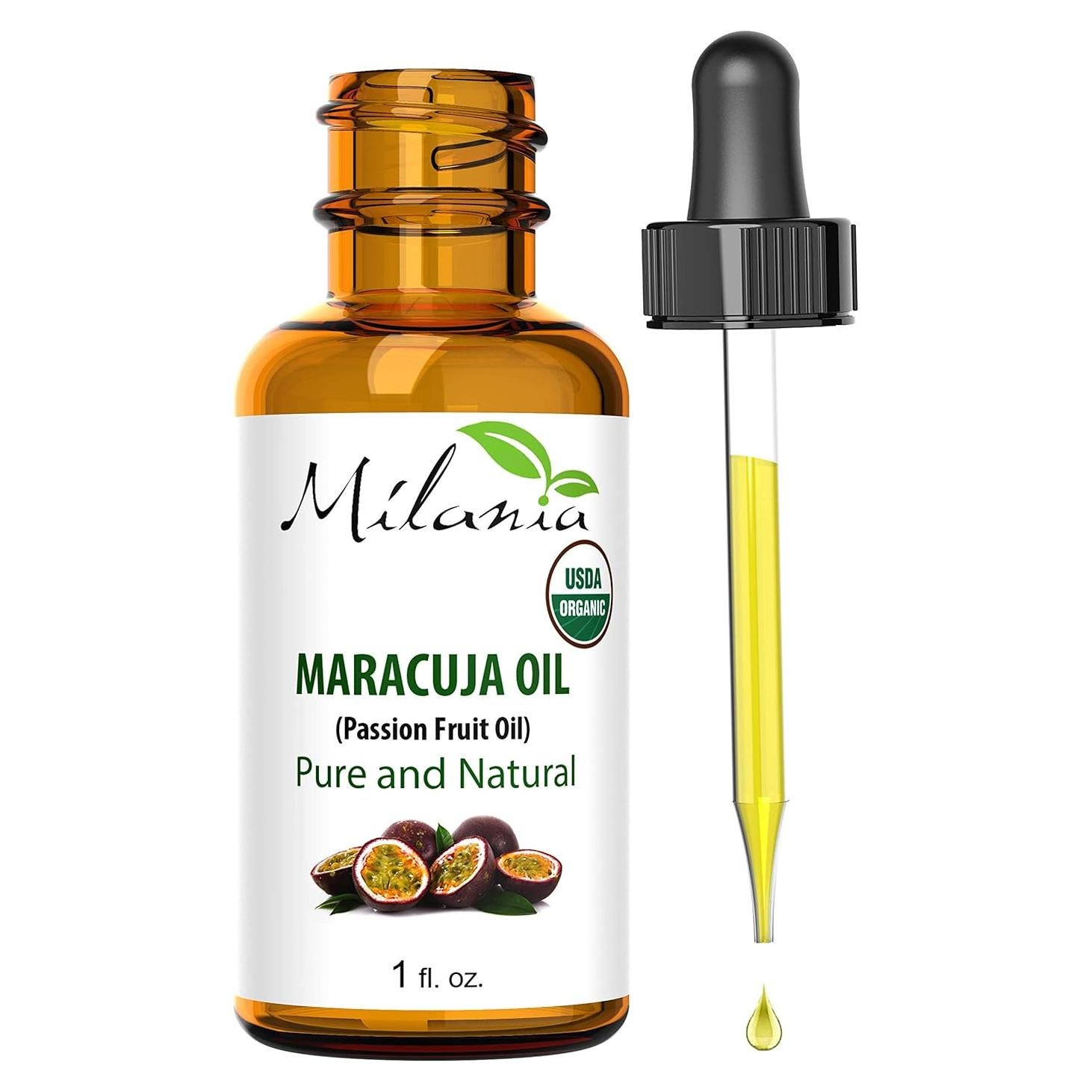 Aceite de Maracuyá Orgánico Milania 29.57 ml Prensado en Frío