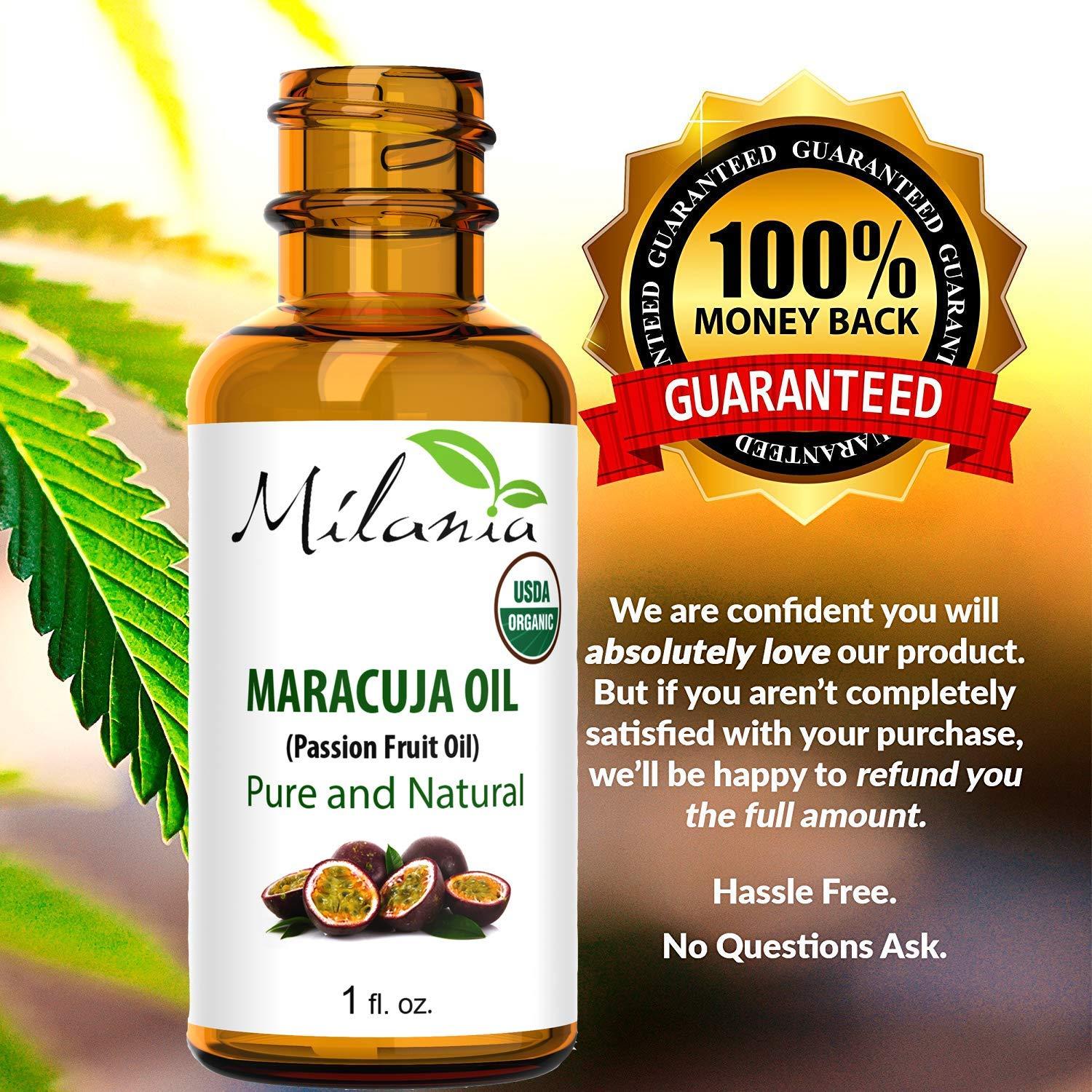 Aceite de Maracuyá Orgánico Milania 29.57 ml Prensado en Frío