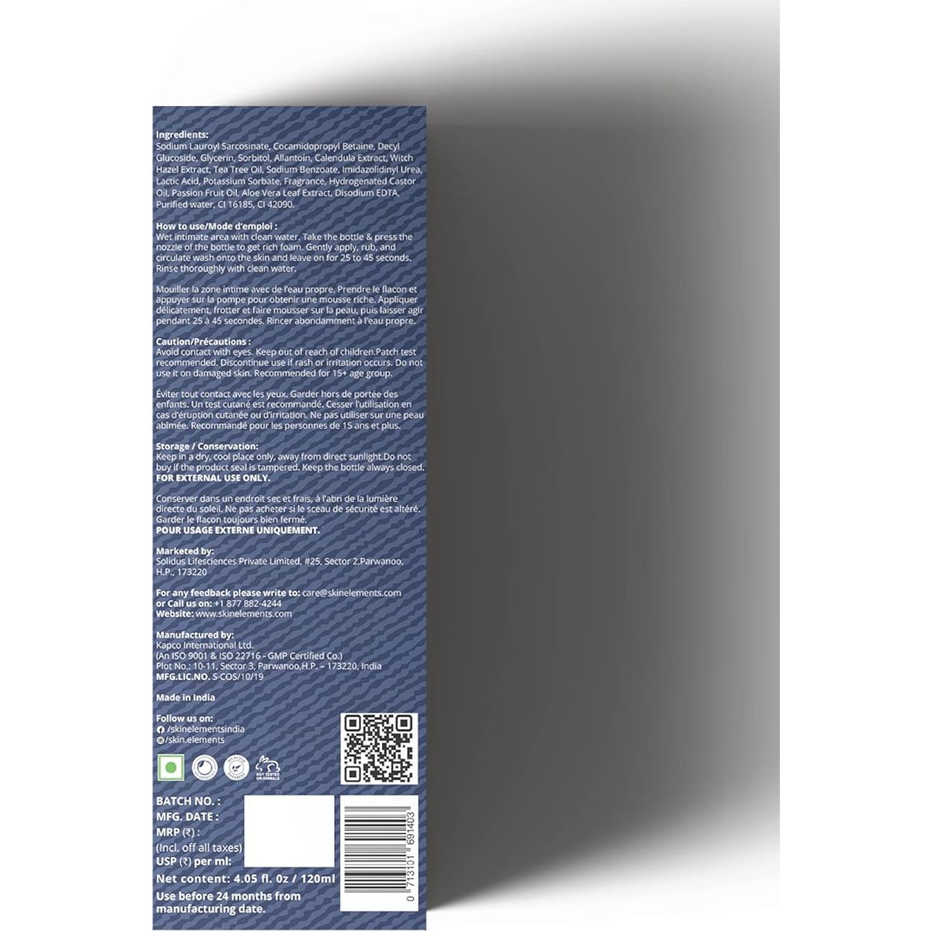 Limpieza Íntima para Hombres Skin Elements 120 ml Fruta de la Pasión