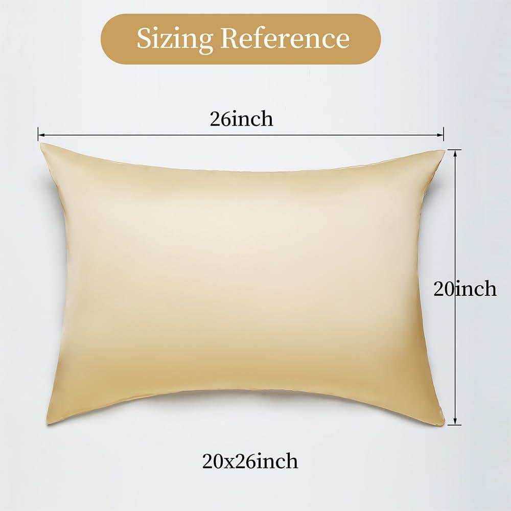 Funda de Almohada de Seda Hyzsj Estándar 50.8x66 cm Champán