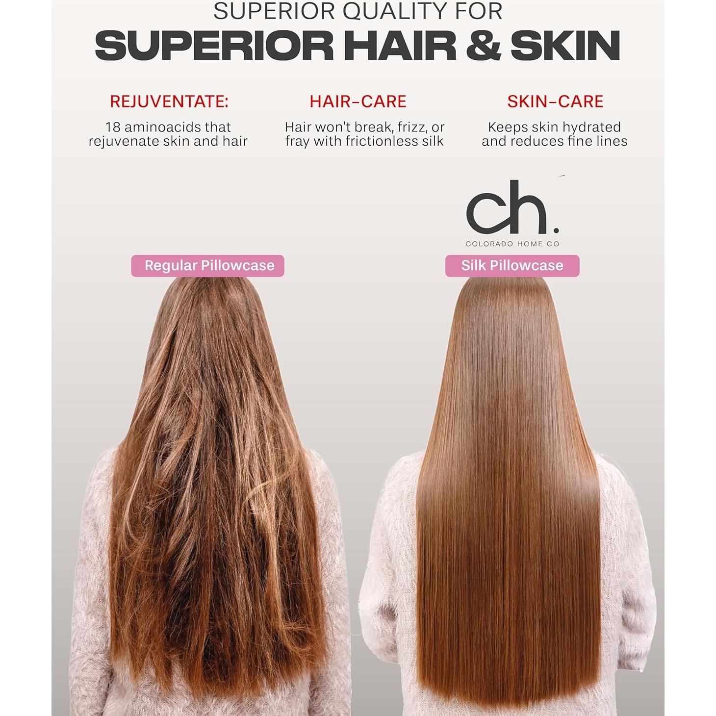 Funda de Almohada de Seda de Morera Colorado Home Queen Azul