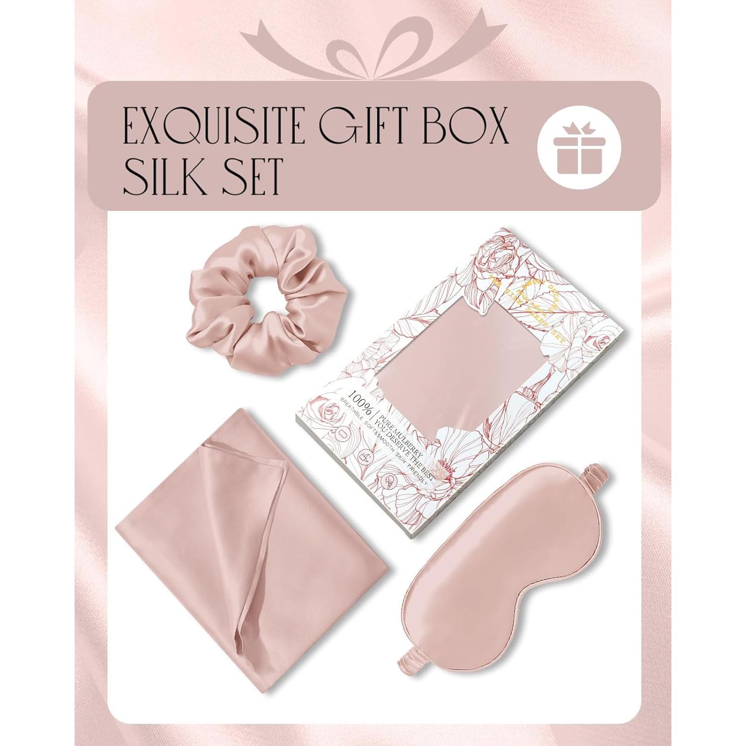 Funda de Almohada de Seda Miss Adola Estándar 66x51cm Rosa