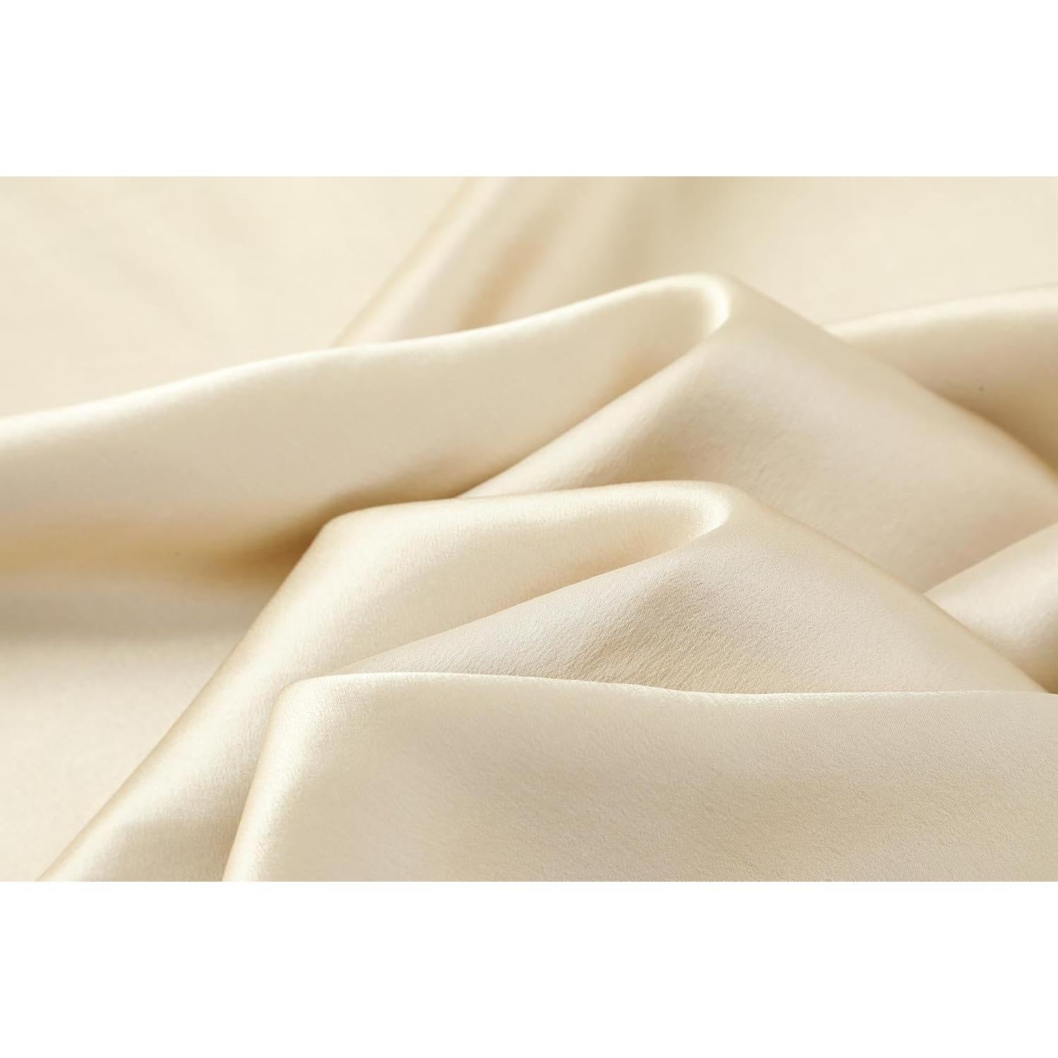 Funda de Almohada de Seda de Morera CANNONG Reina Champán 50.8x76.2cm