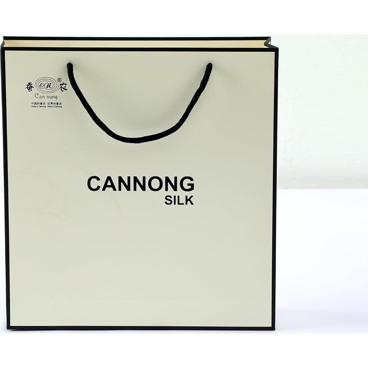 Funda de Almohada de Seda de Morera CANNONG Reina Champán 50.8x76.2cm