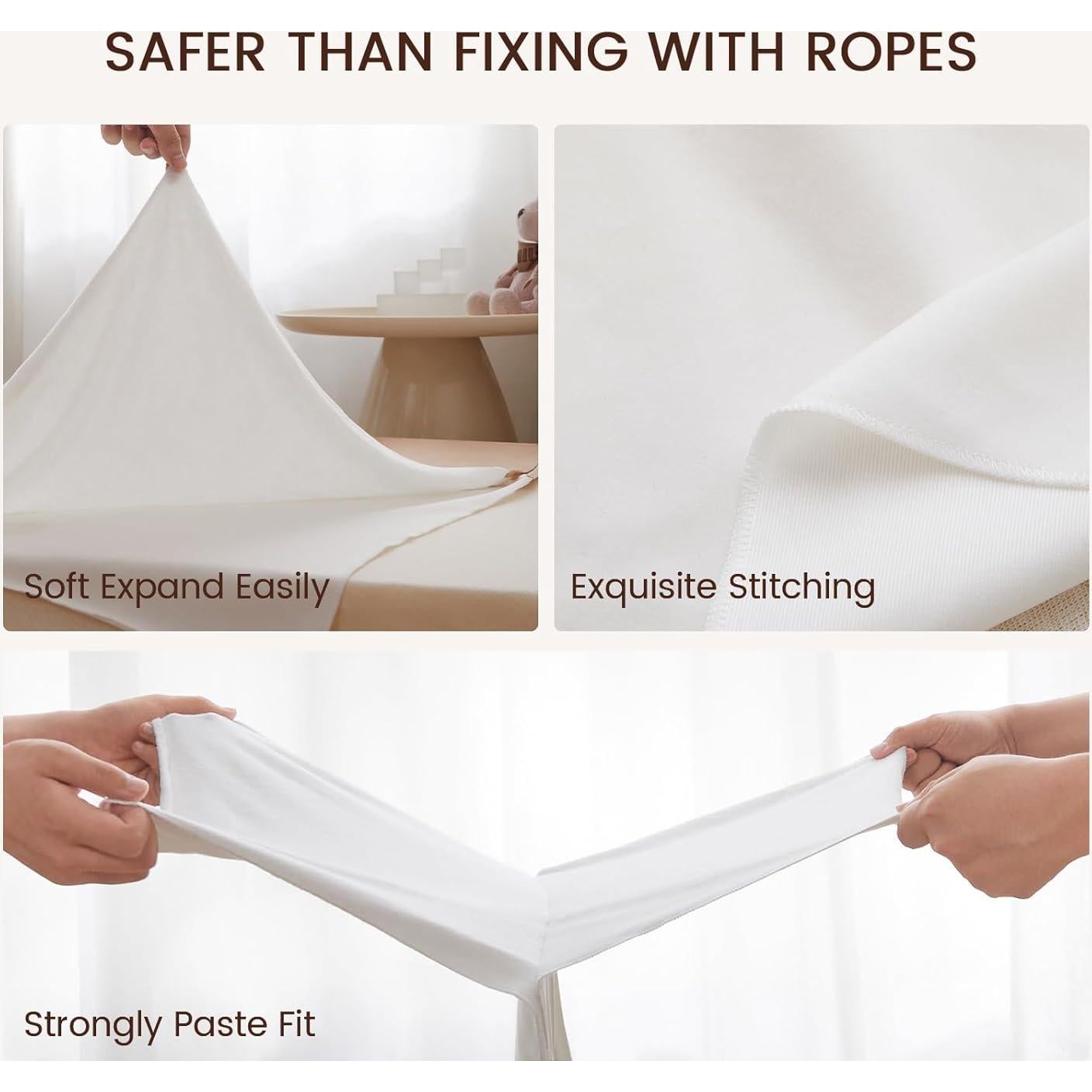 Sábana de Cuna THXSILK 100% Seda Morera 700 Hilos Champagne