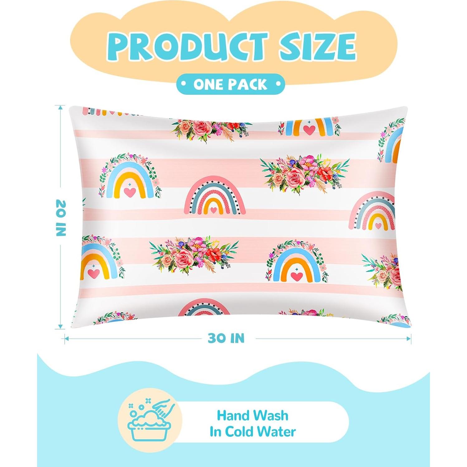 Funda de Almohada de Seda Miss Adola 50.8x76.2cm Arcoíris