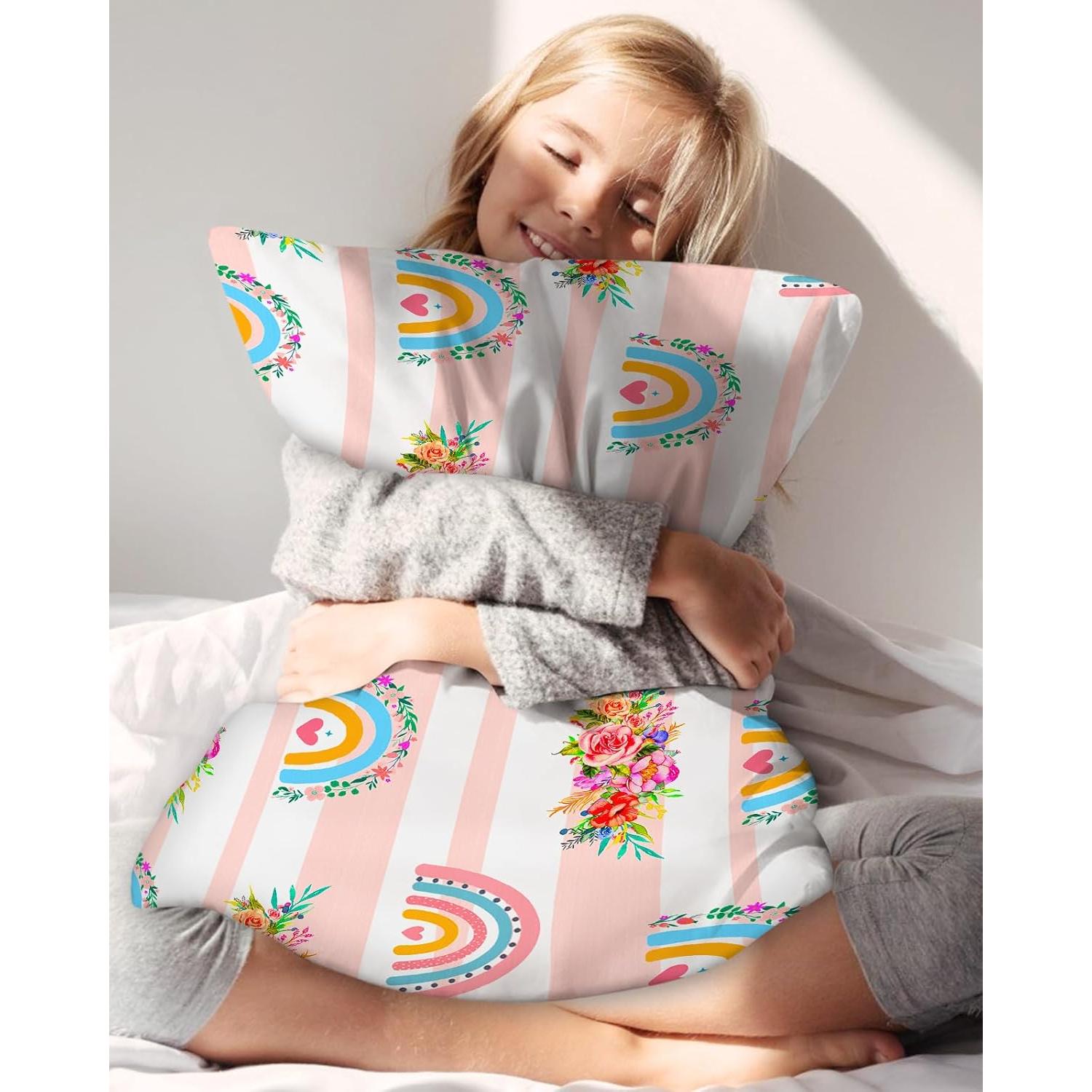 Funda de Almohada de Seda Miss Adola 50.8x76.2cm Arcoíris