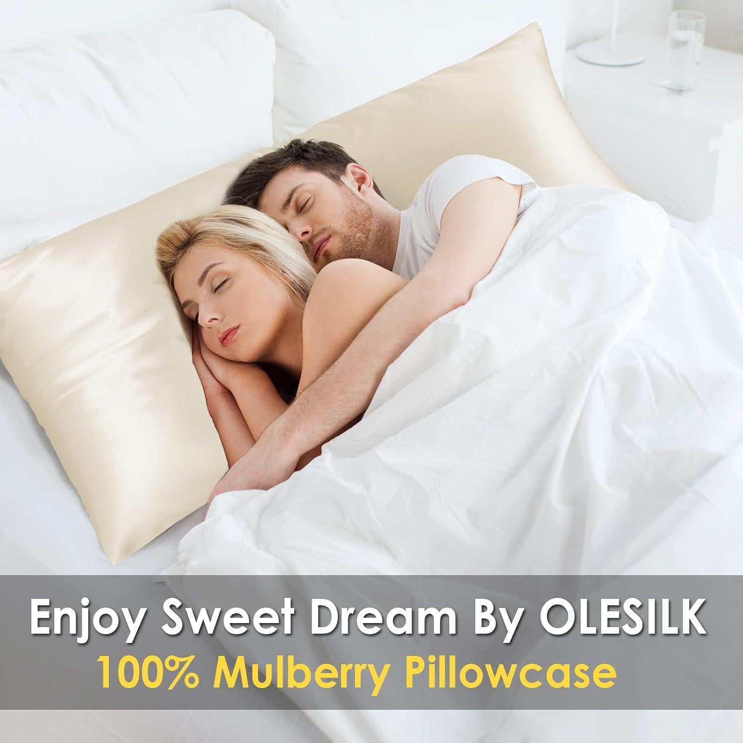 Funda de Almohada de Seda OLESILK 50.8x137.2cm con Cremallera